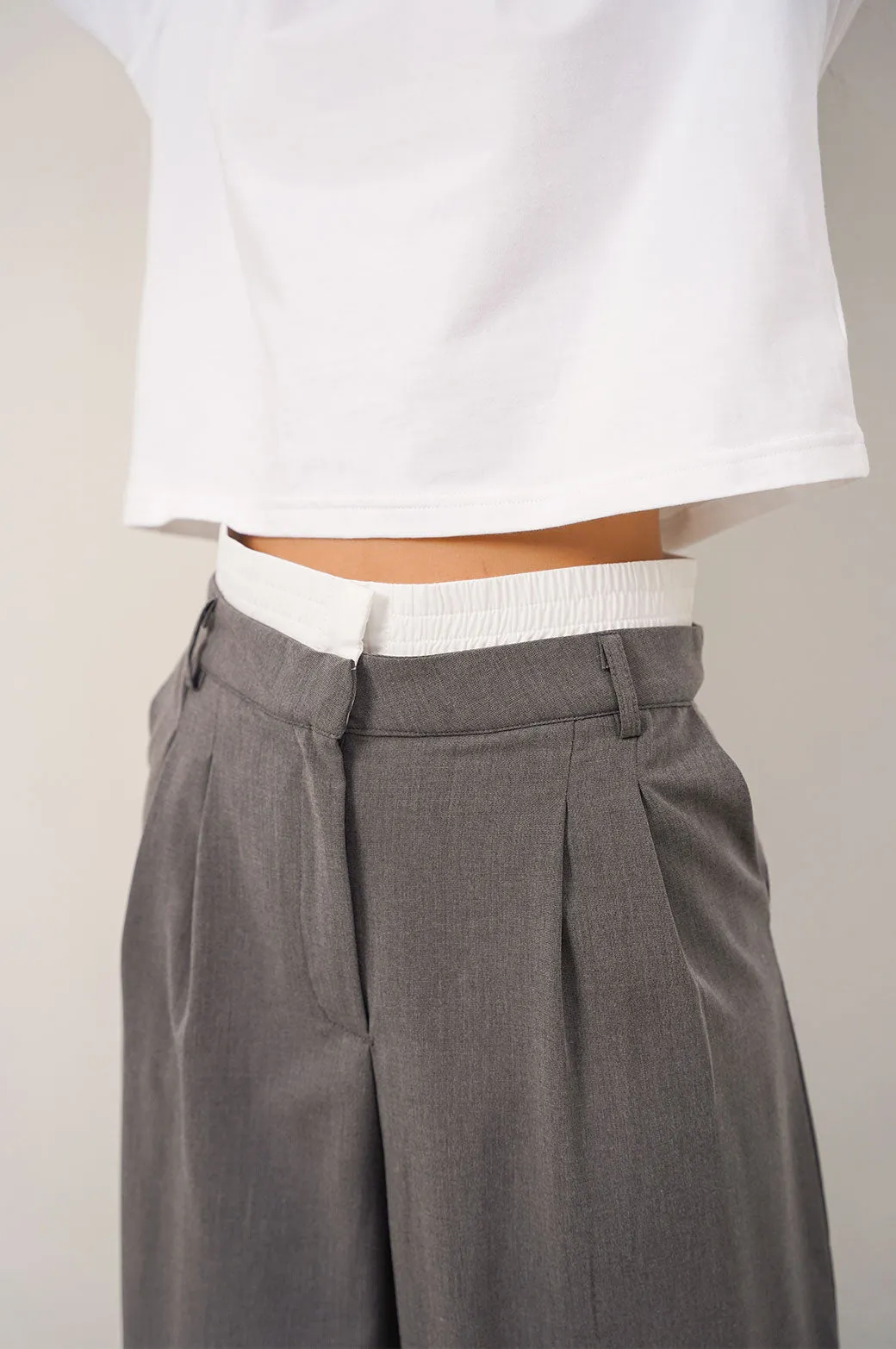 BOXER WAIST LOW RISE PANTS