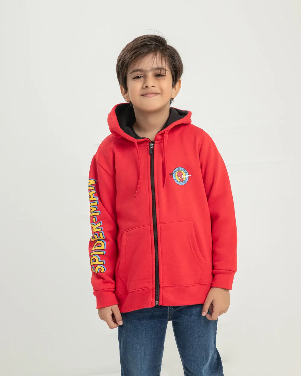 Boy Graphic Zipper Hood