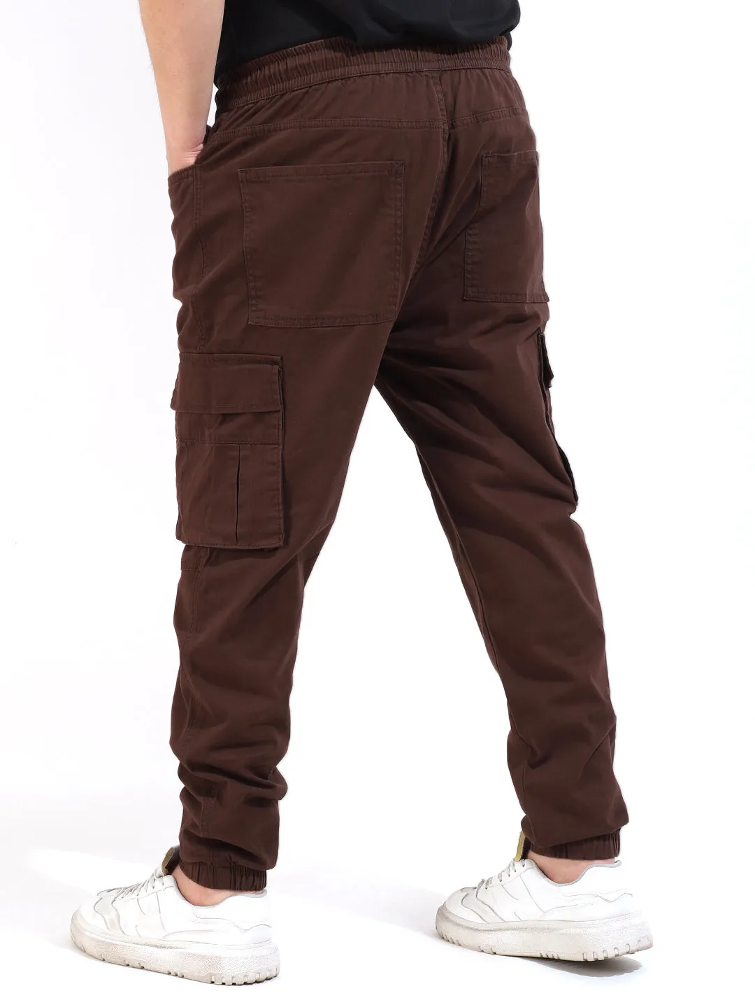 Brown Plus Size Cotton Cargo