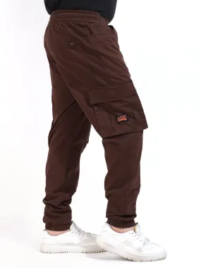 Brown Plus Size Cotton Cargo