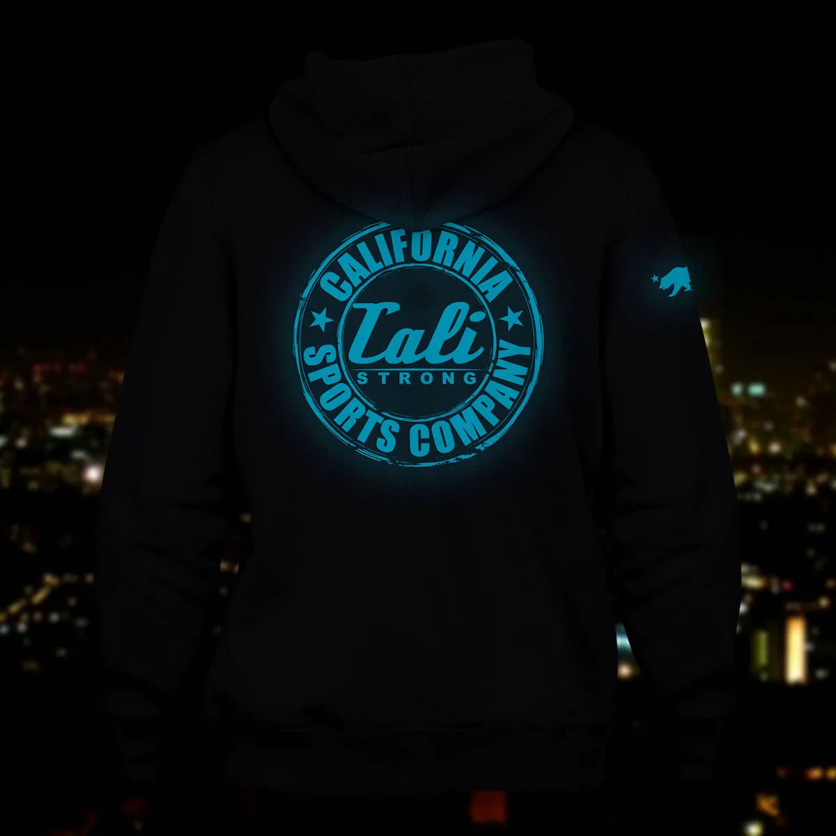 CALI Strong Classic Glow in the Dark Black Hoodie Sweatshirt