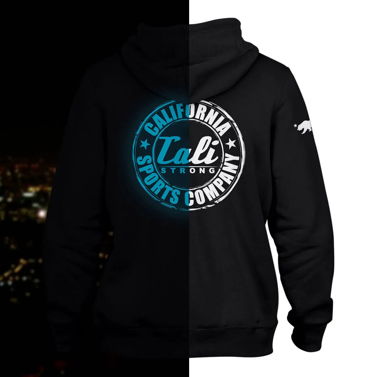 CALI Strong Classic Glow in the Dark Black Hoodie Sweatshirt