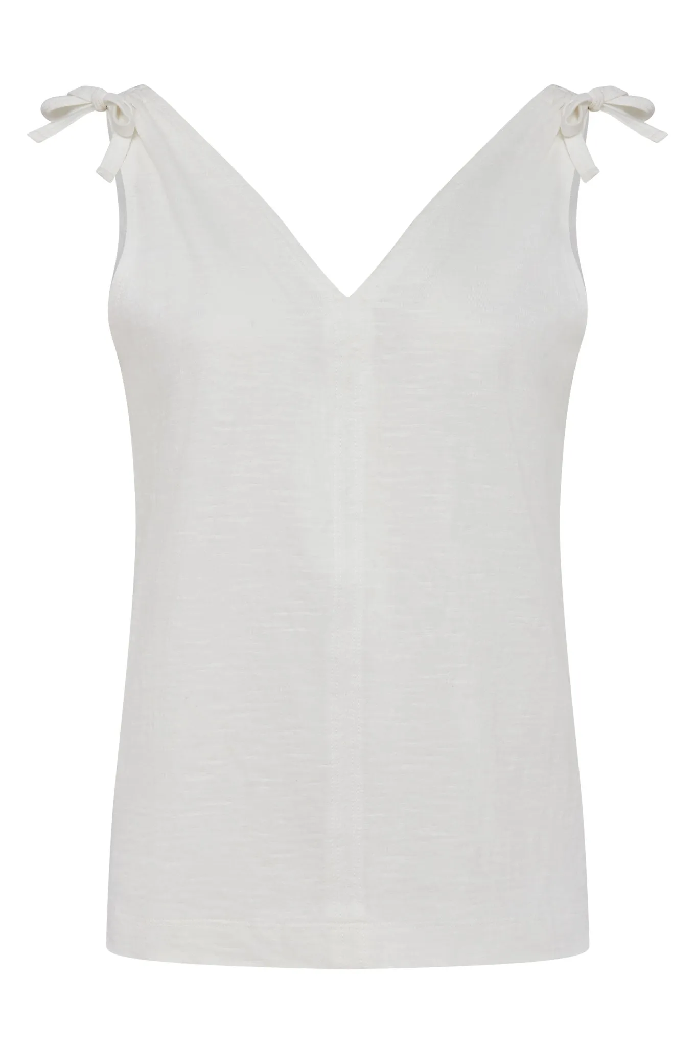 CELIA - Organic Cotton Vest Off White