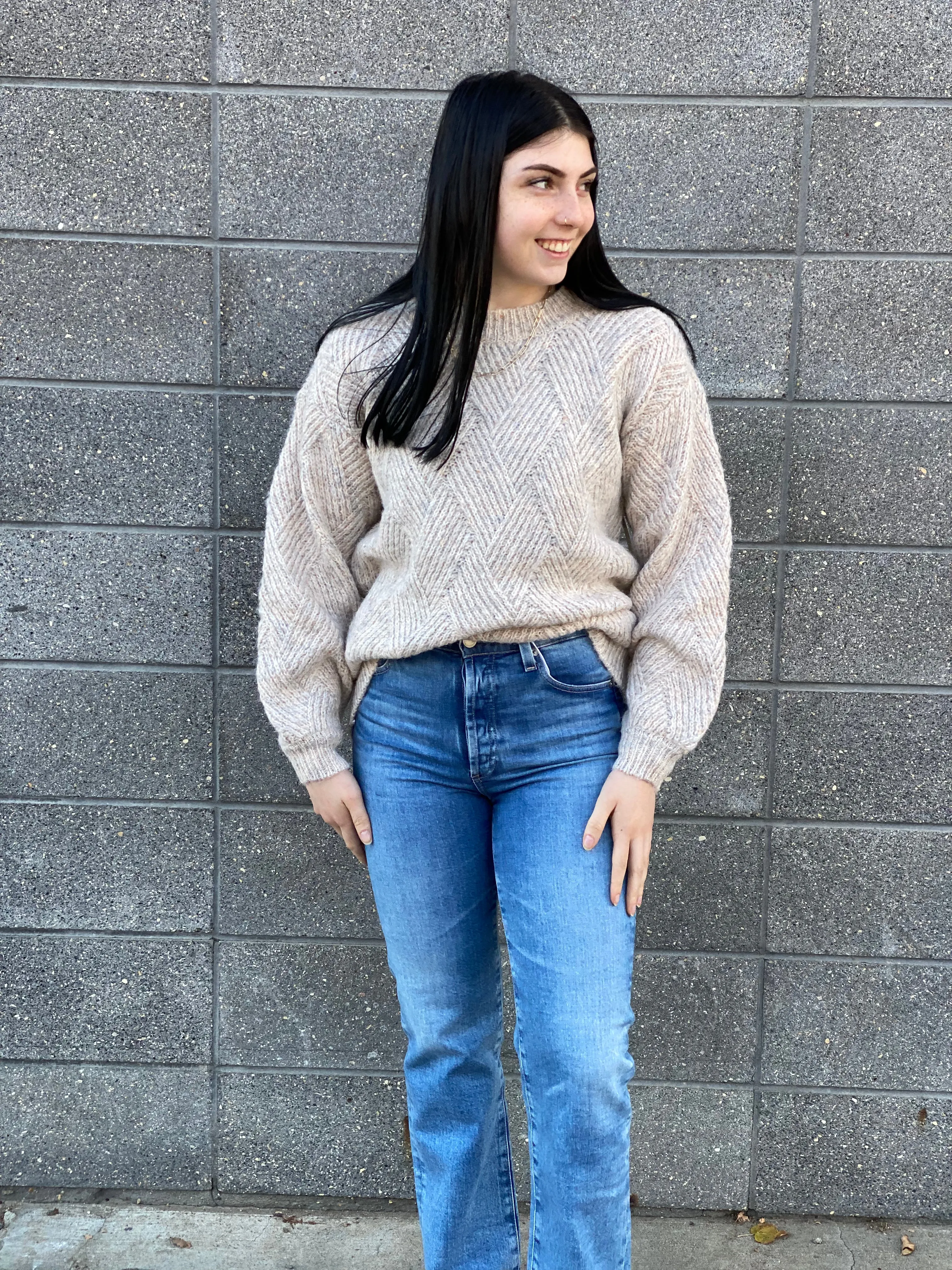 COLLINS DIAMOND STITCH SWEATER