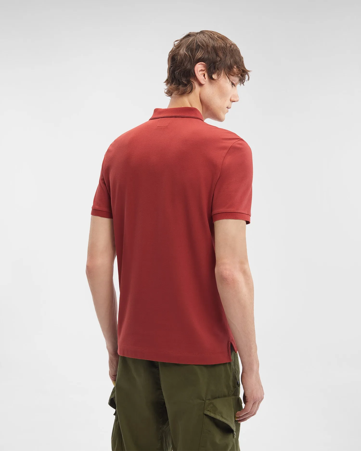 CP Company Slim Fit Polo Shirt Red