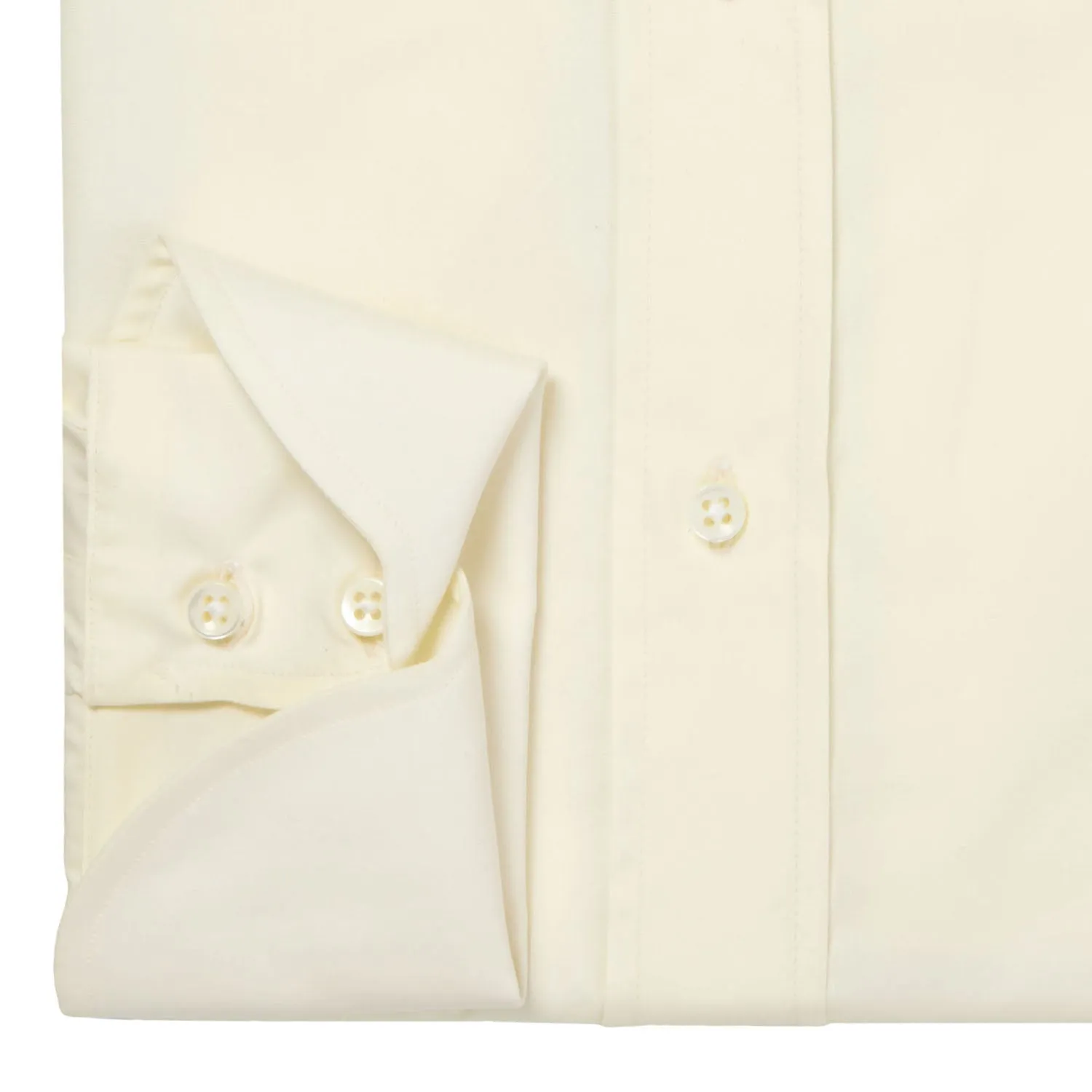 Cream Poplin Cocktail Cuff Shirt