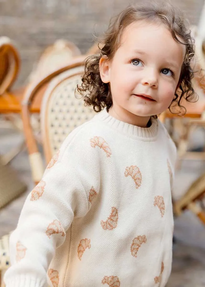 Croissant Organic Cotton Magnetic-Button Sweater