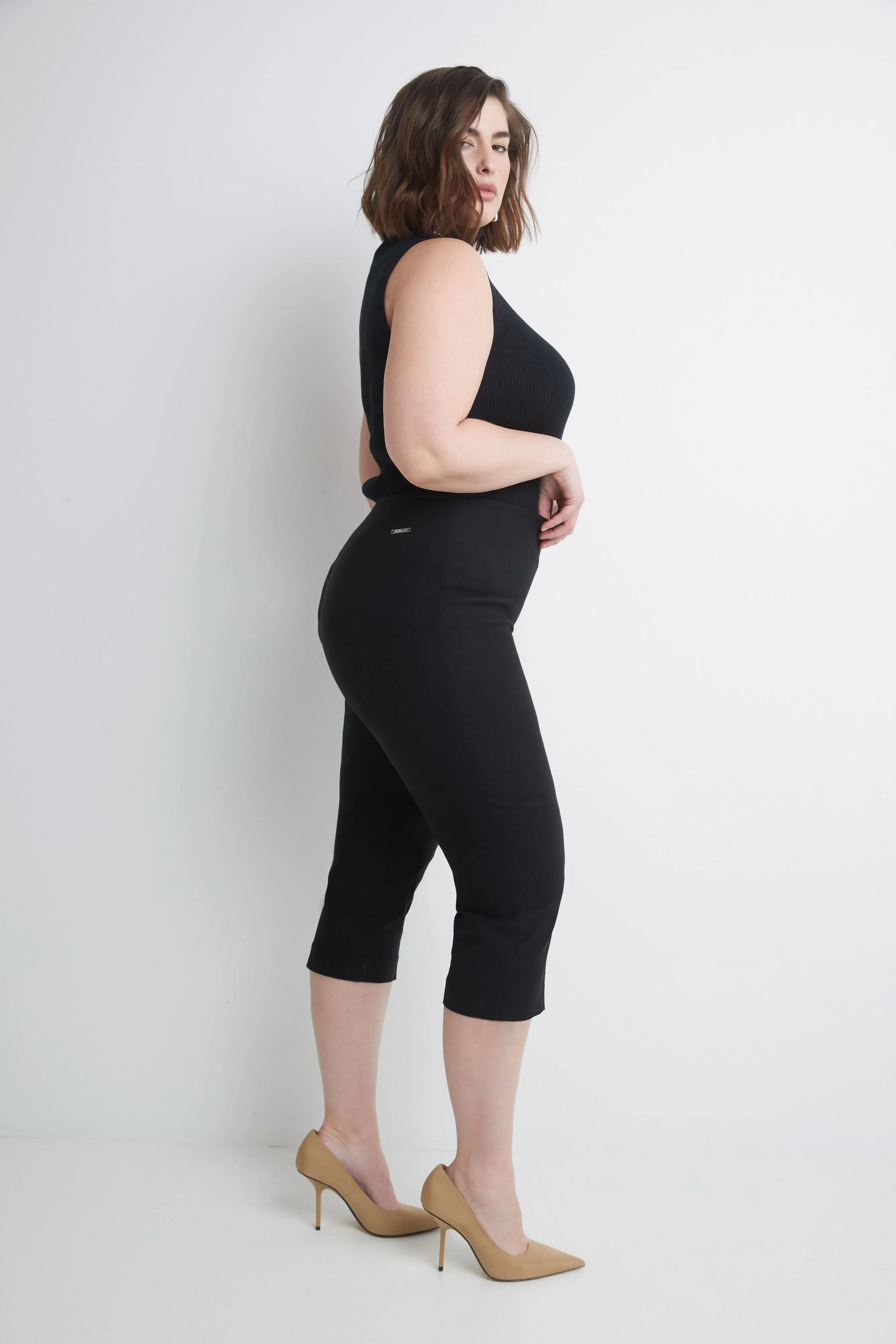 Curvy Capri with Flattering Wide Waistband