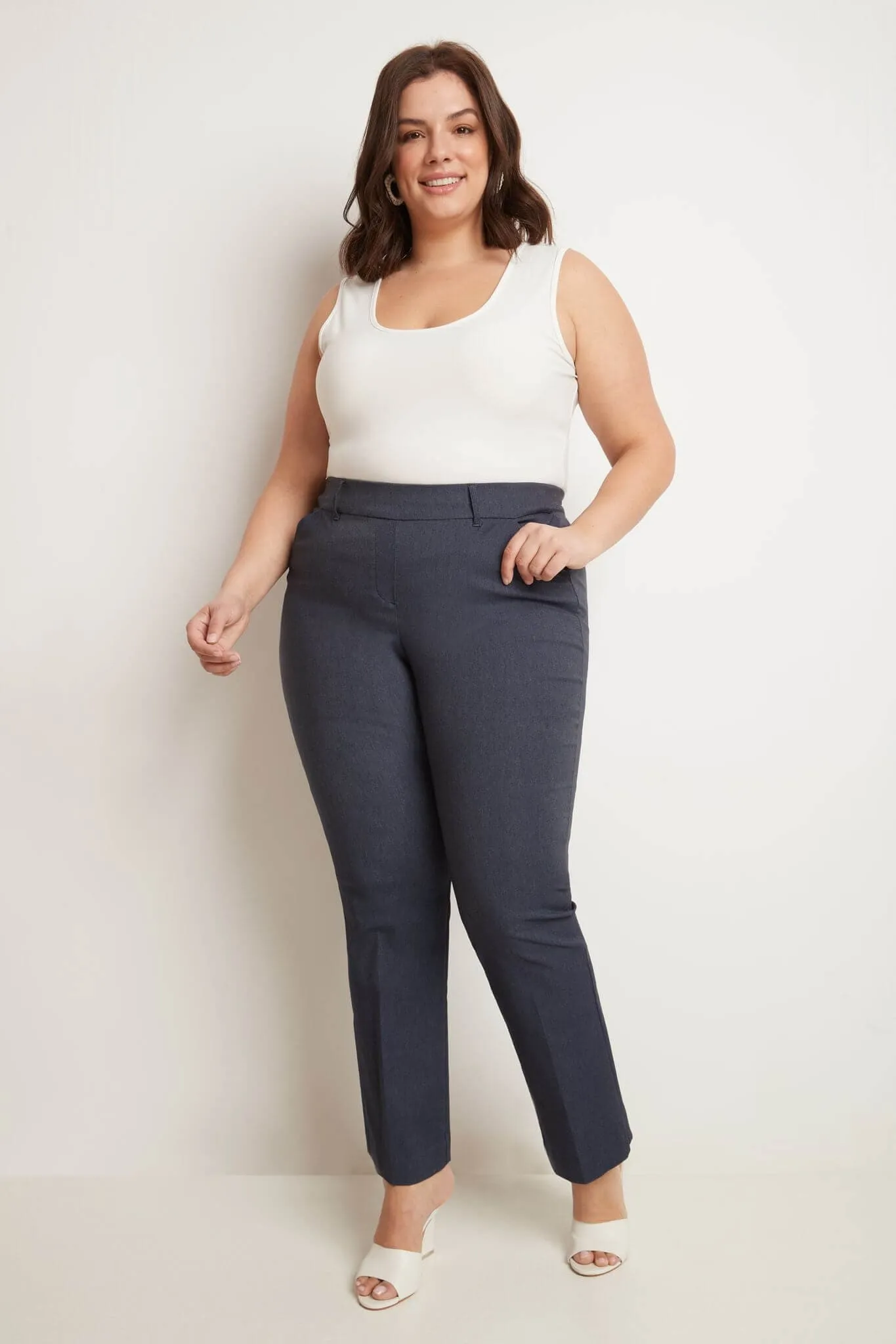 Curvy Pull-on Barely Bootcut Classic Pants