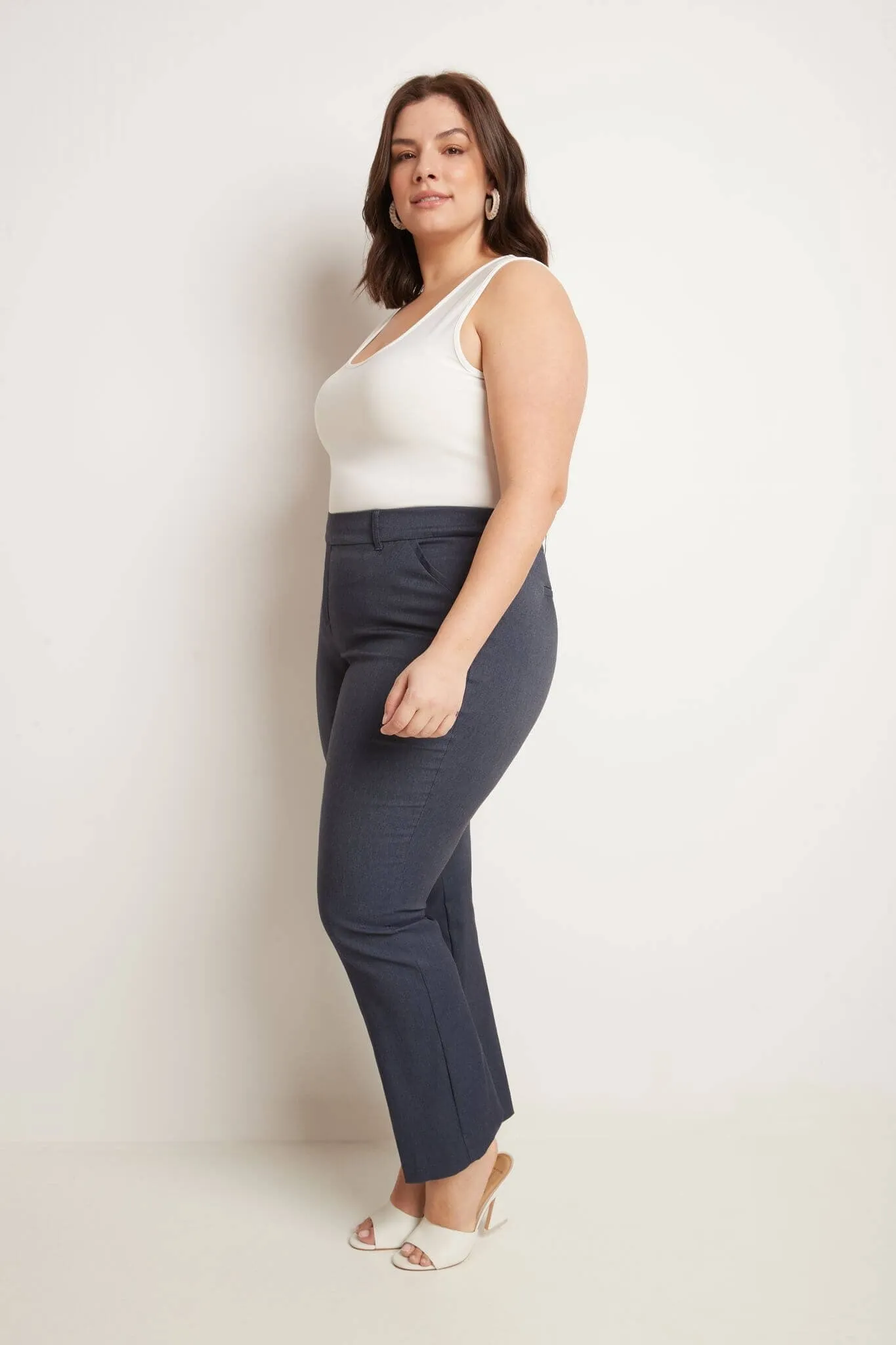 Curvy Pull-on Barely Bootcut Classic Pants