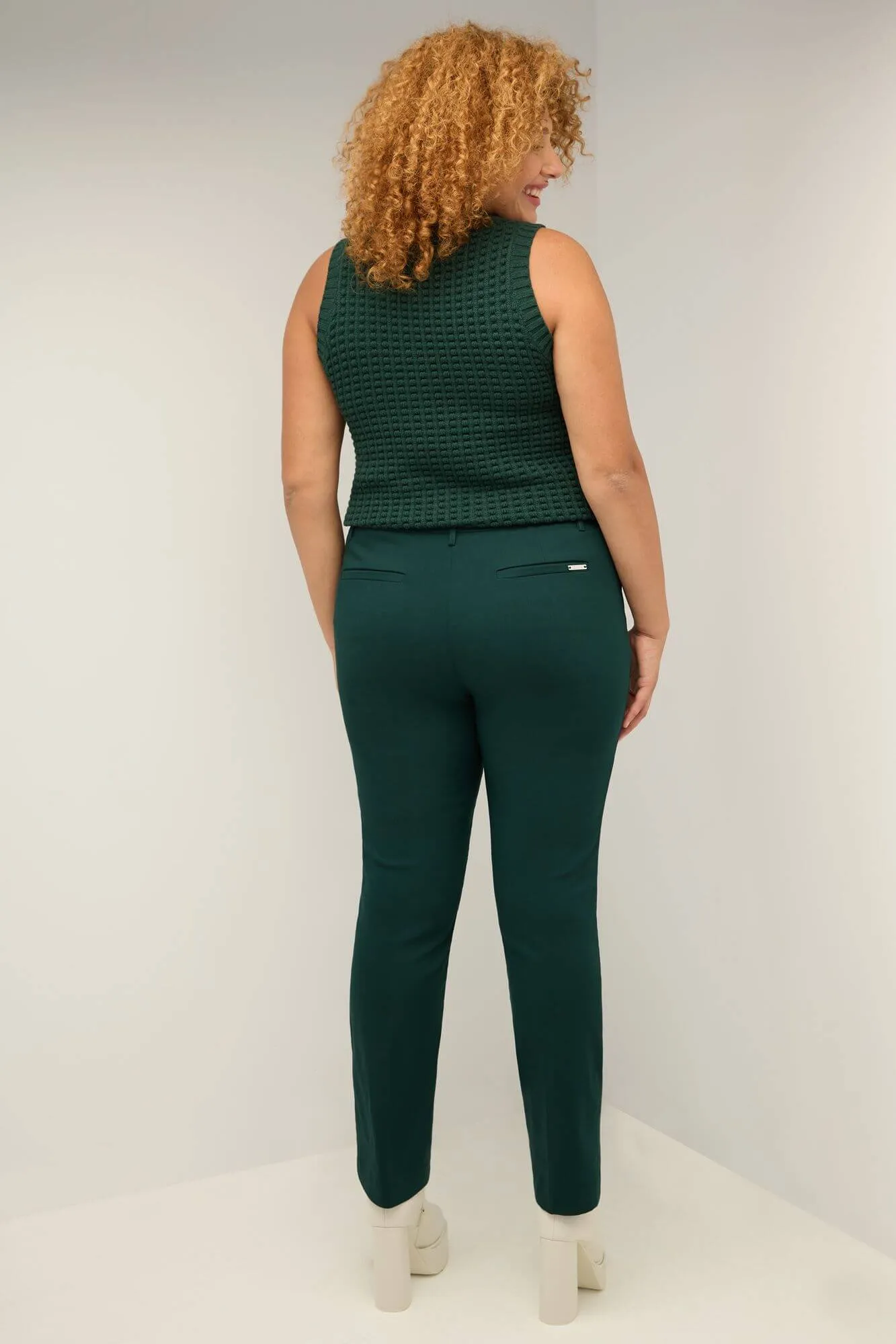 Curvy Pull-on Tummy Control Pants with Real Pockets