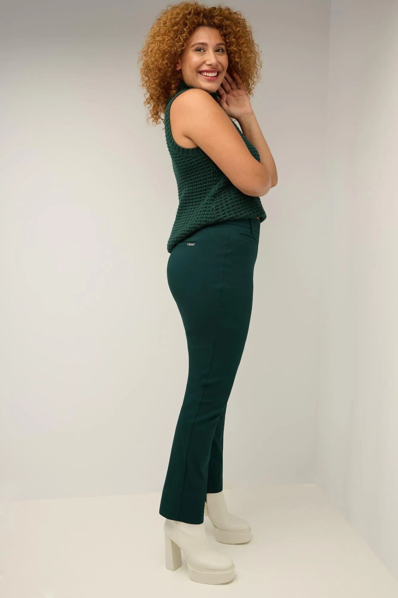 Curvy Pull-on Tummy Control Pants with Real Pockets