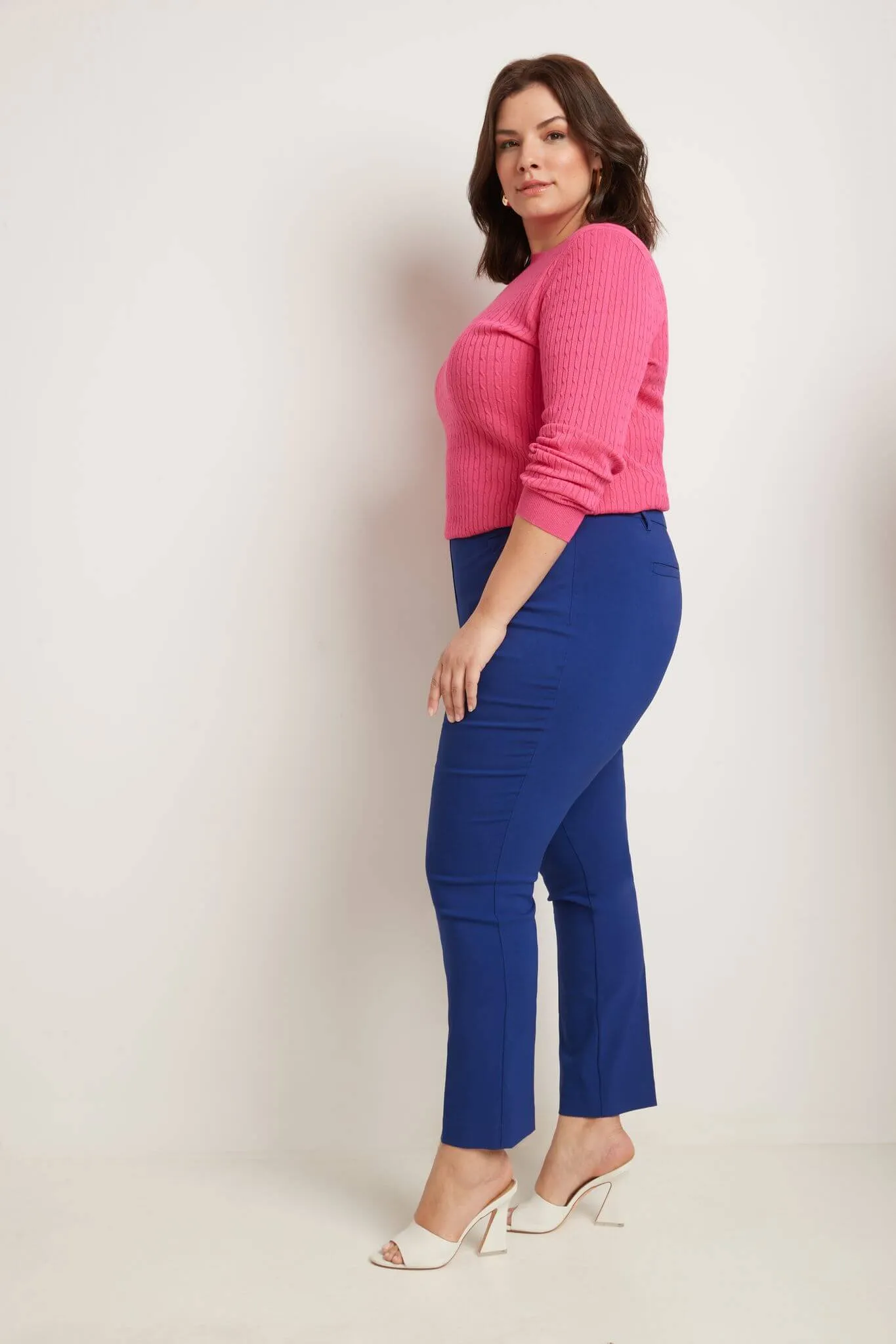 Curvy Pull-on Tummy Control Pants with Real Pockets