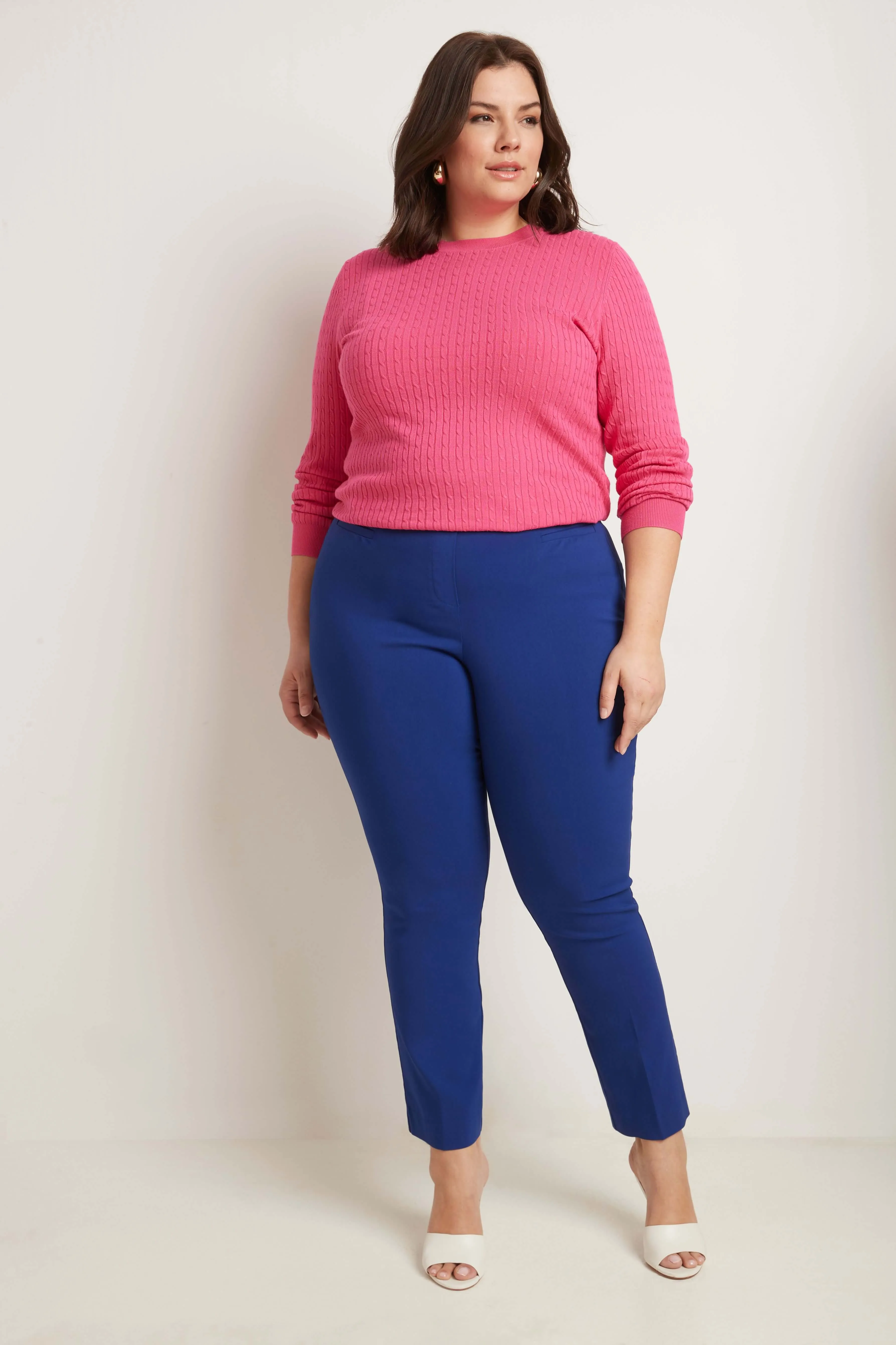 Curvy Pull-on Tummy Control Pants with Real Pockets