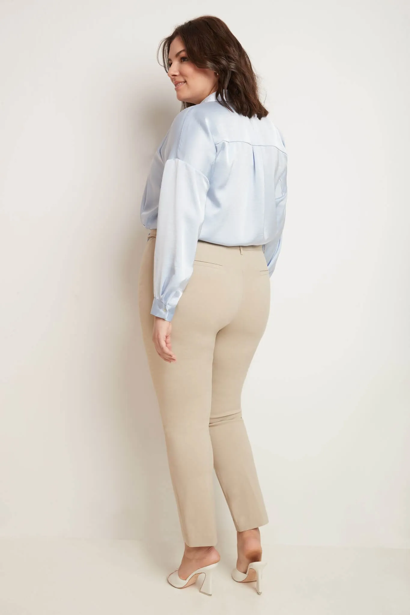 Curvy Pull-on Tummy Control Pants with Real Pockets