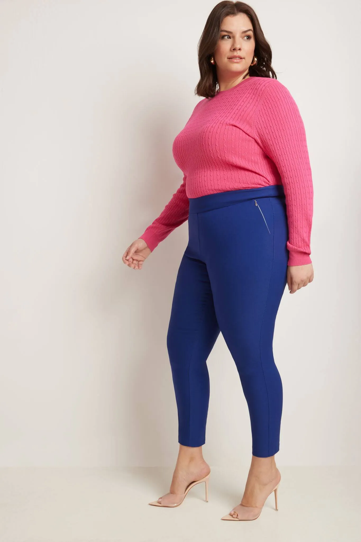 Curvy Tummy Control Work Pants with Real Pockets