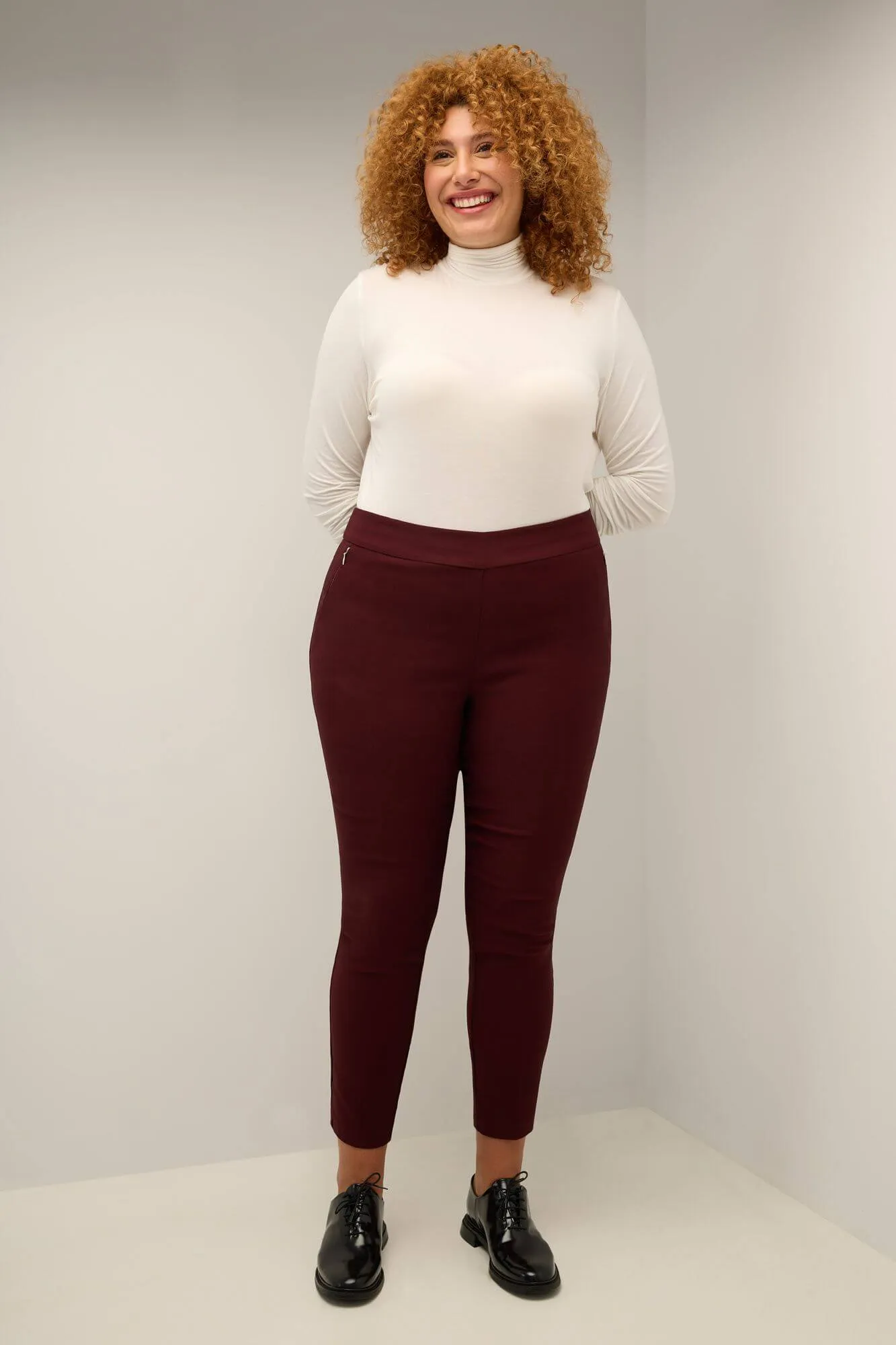 Curvy Tummy Control Work Pants with Real Pockets