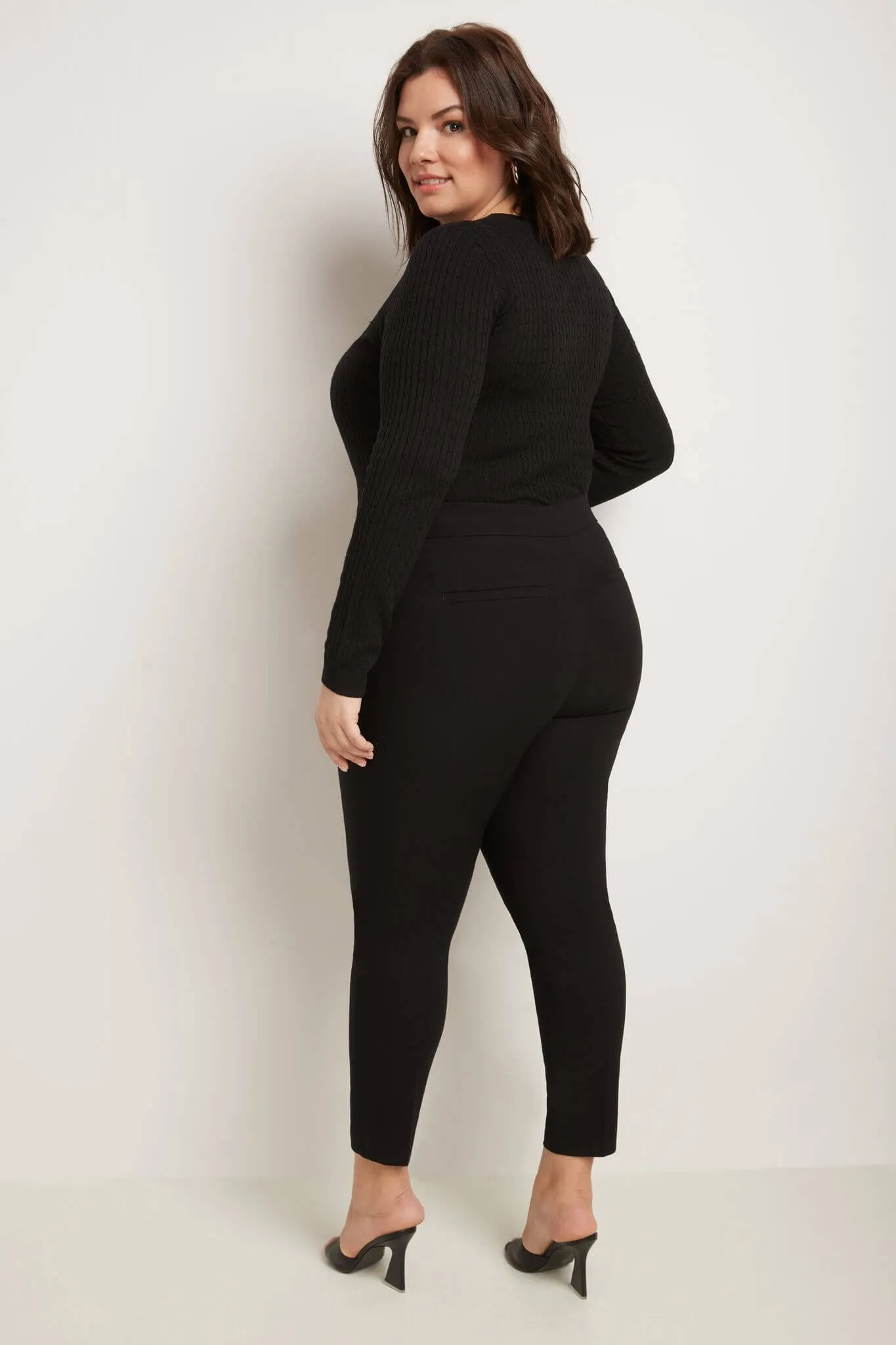 Curvy Tummy Control Work Pants with Real Pockets