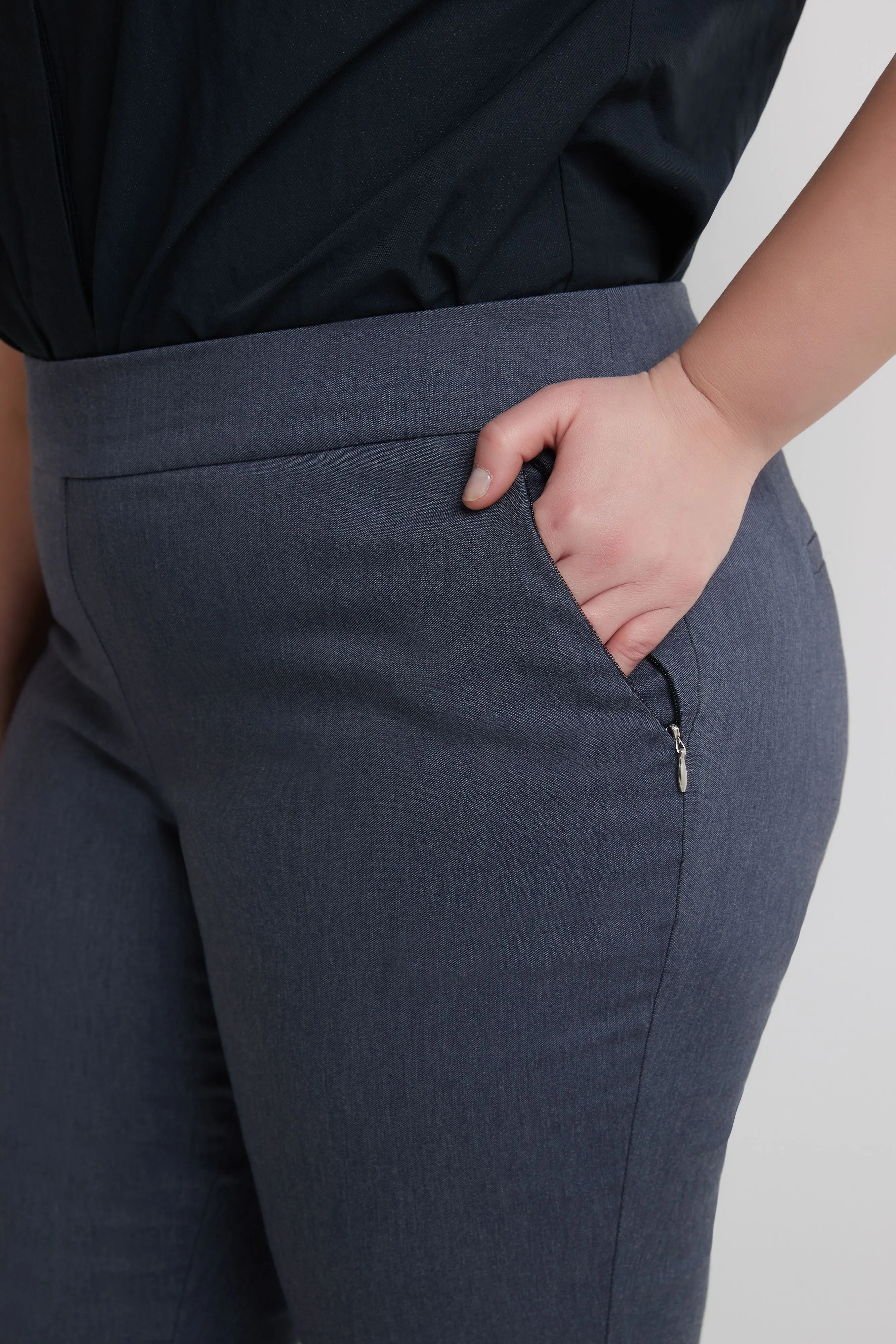 Curvy Tummy Control Work Pants with Real Pockets