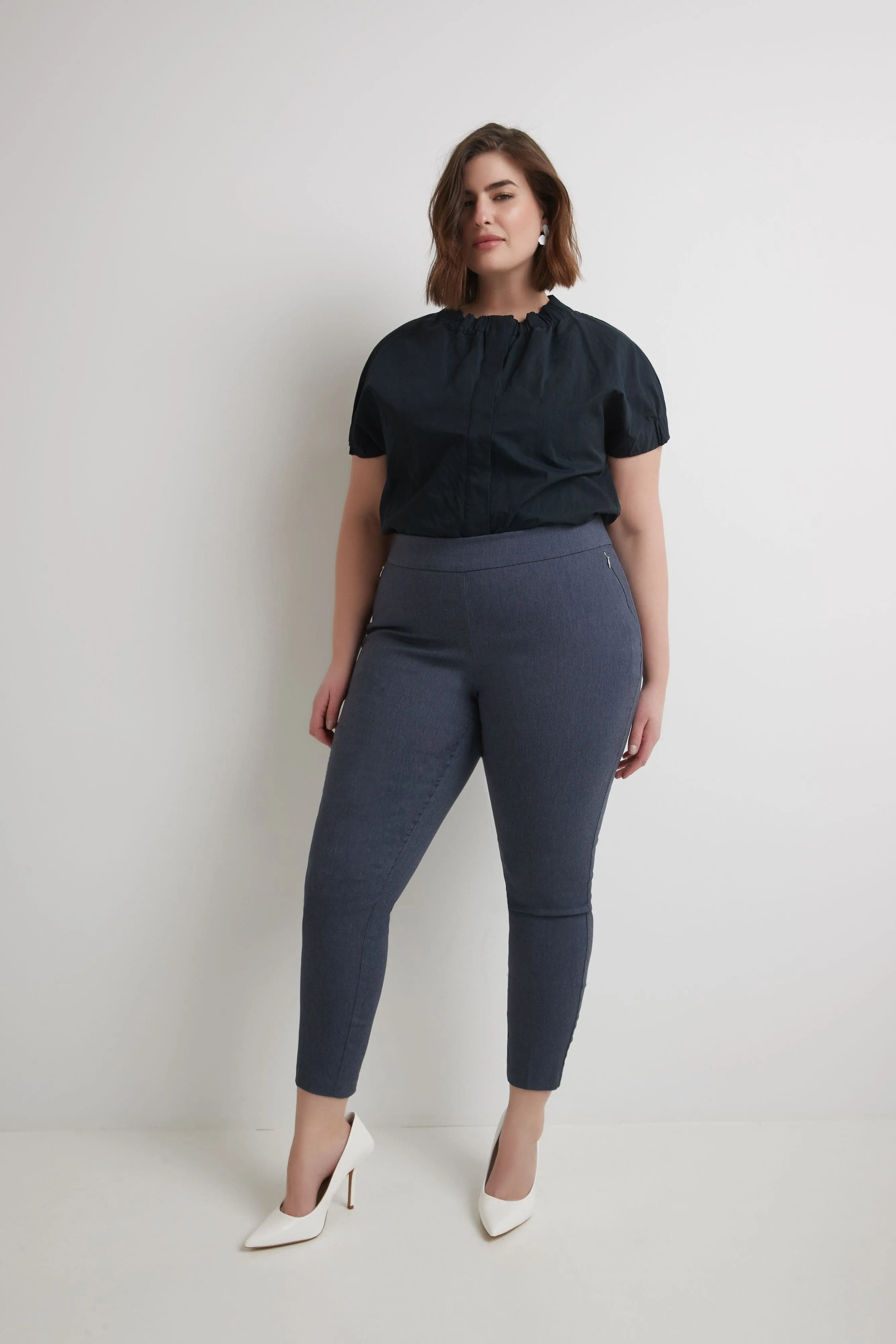 Curvy Tummy Control Work Pants with Real Pockets