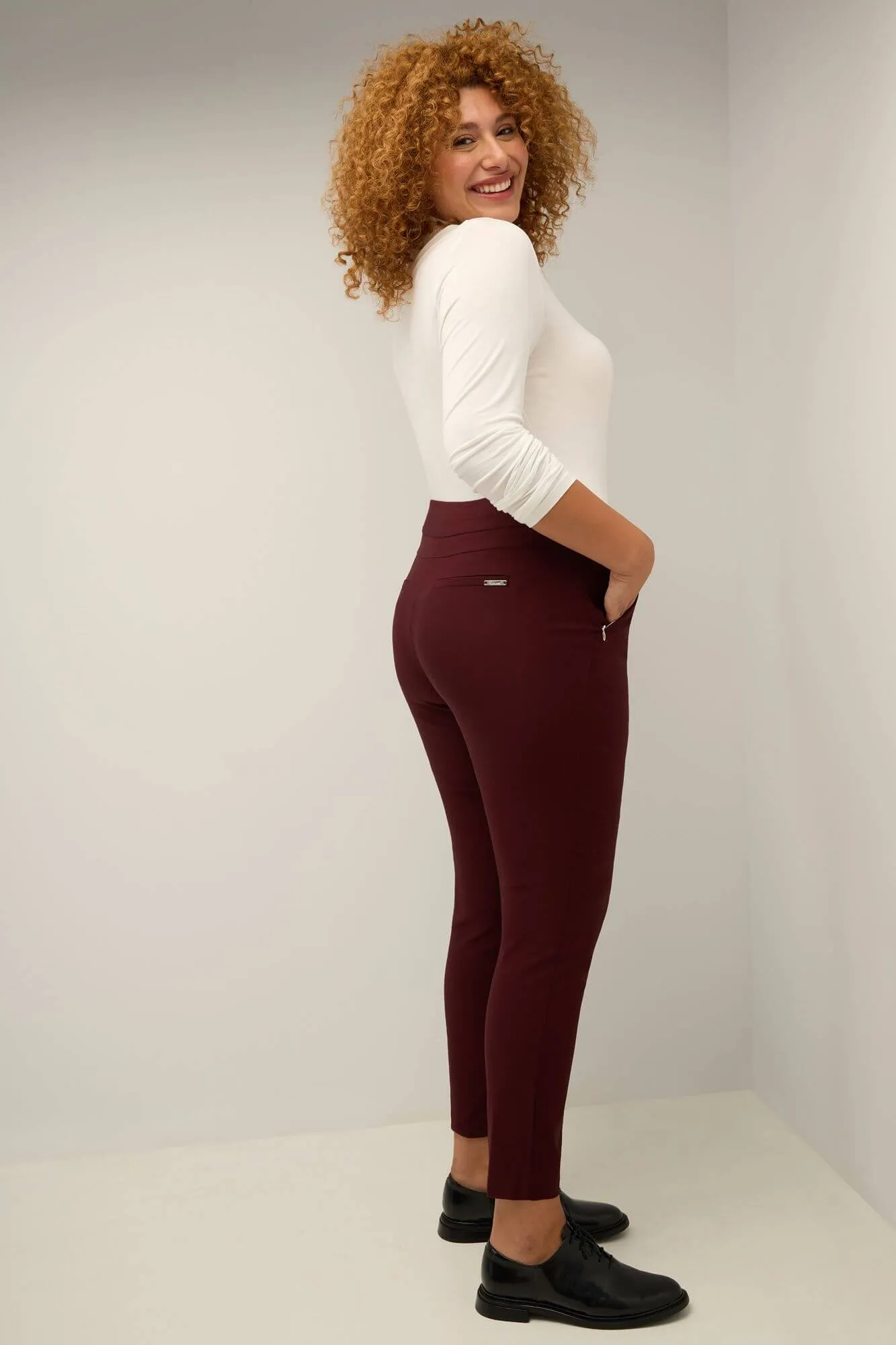 Curvy Tummy Control Work Pants with Real Pockets