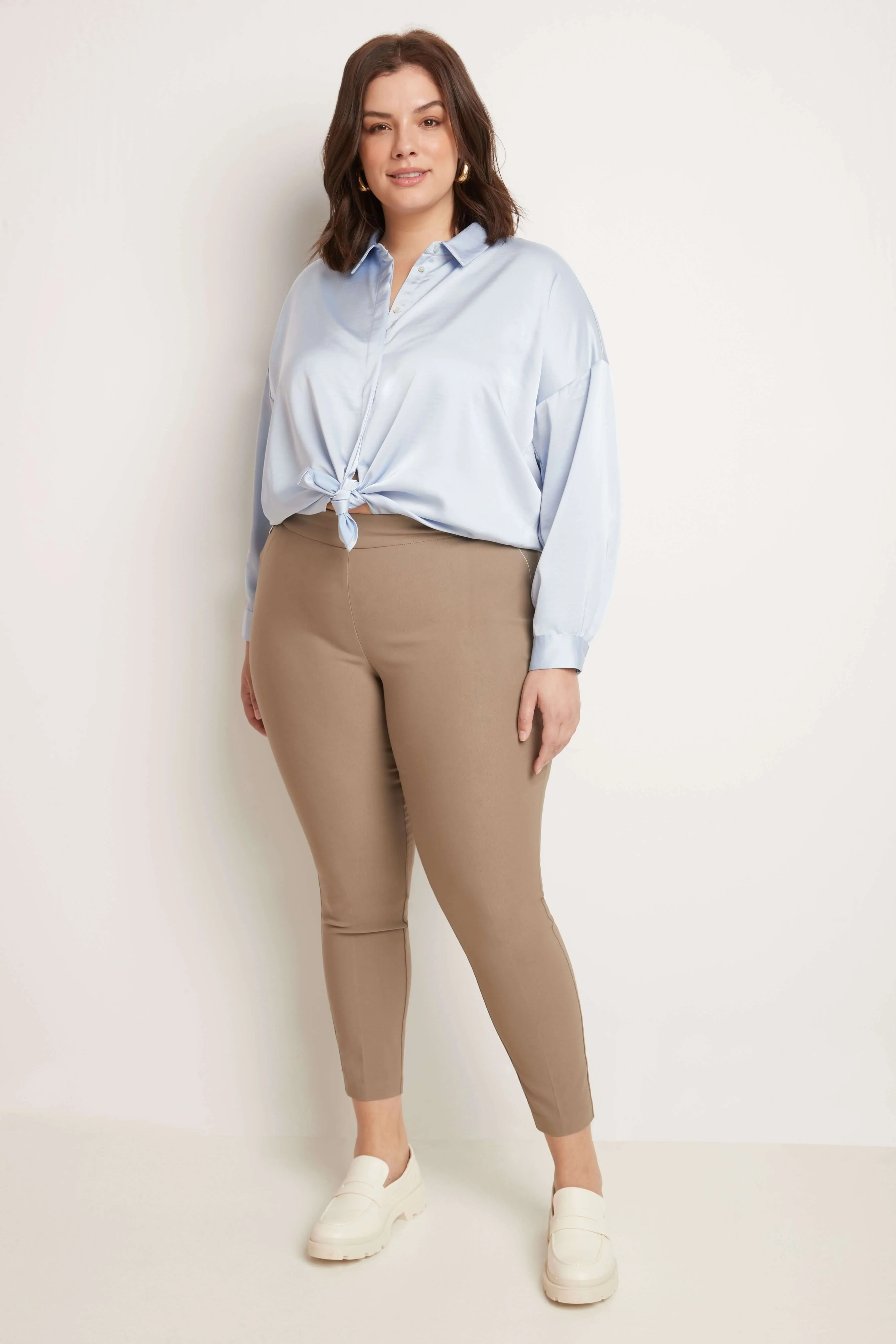 Curvy Tummy Control Work Pants with Real Pockets