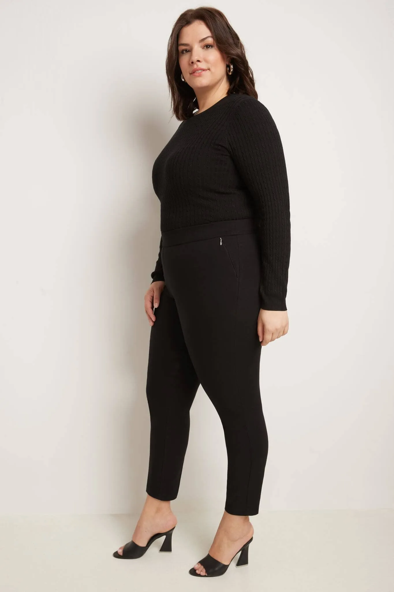 Curvy Tummy Control Work Pants with Real Pockets