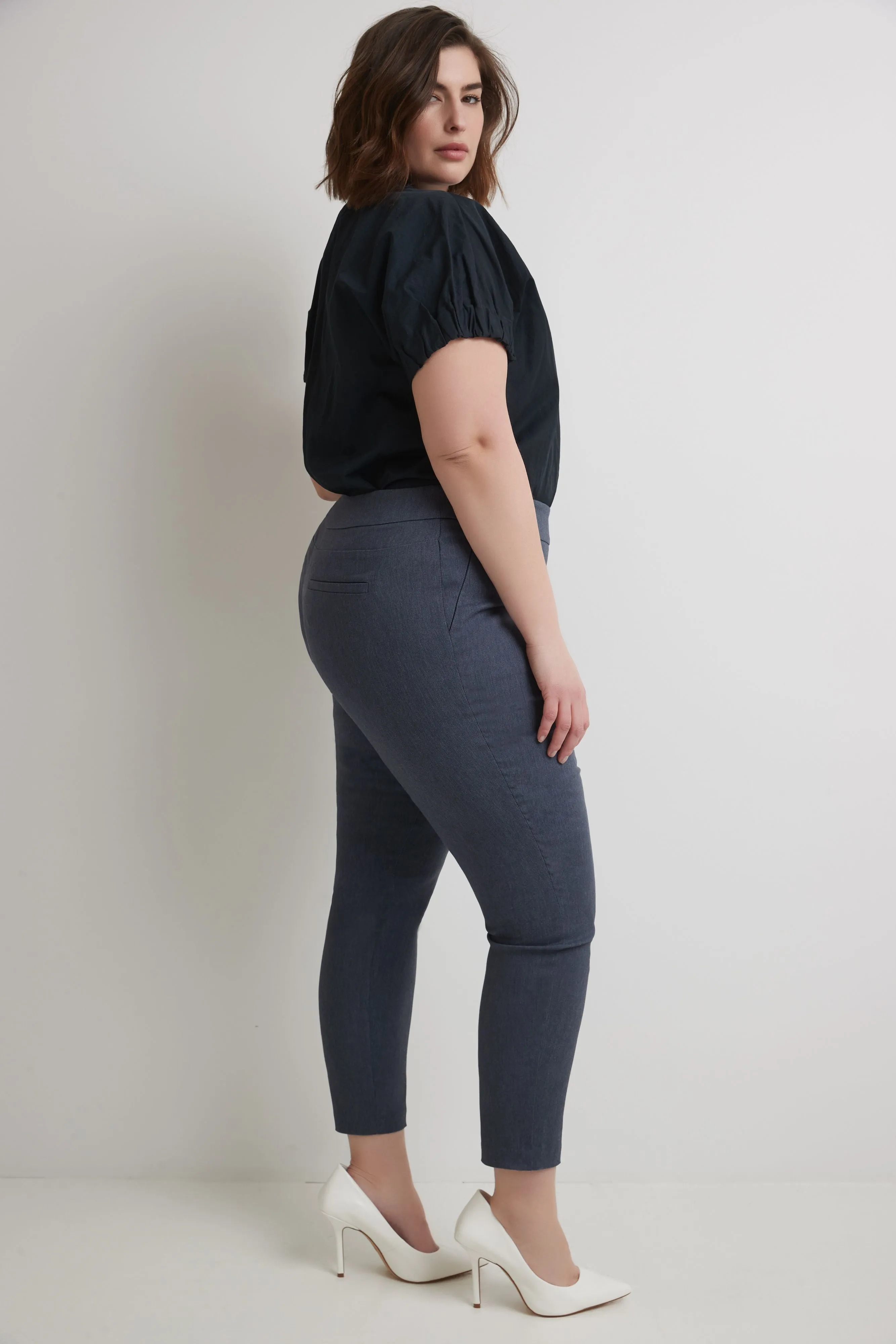 Curvy Tummy Control Work Pants with Real Pockets