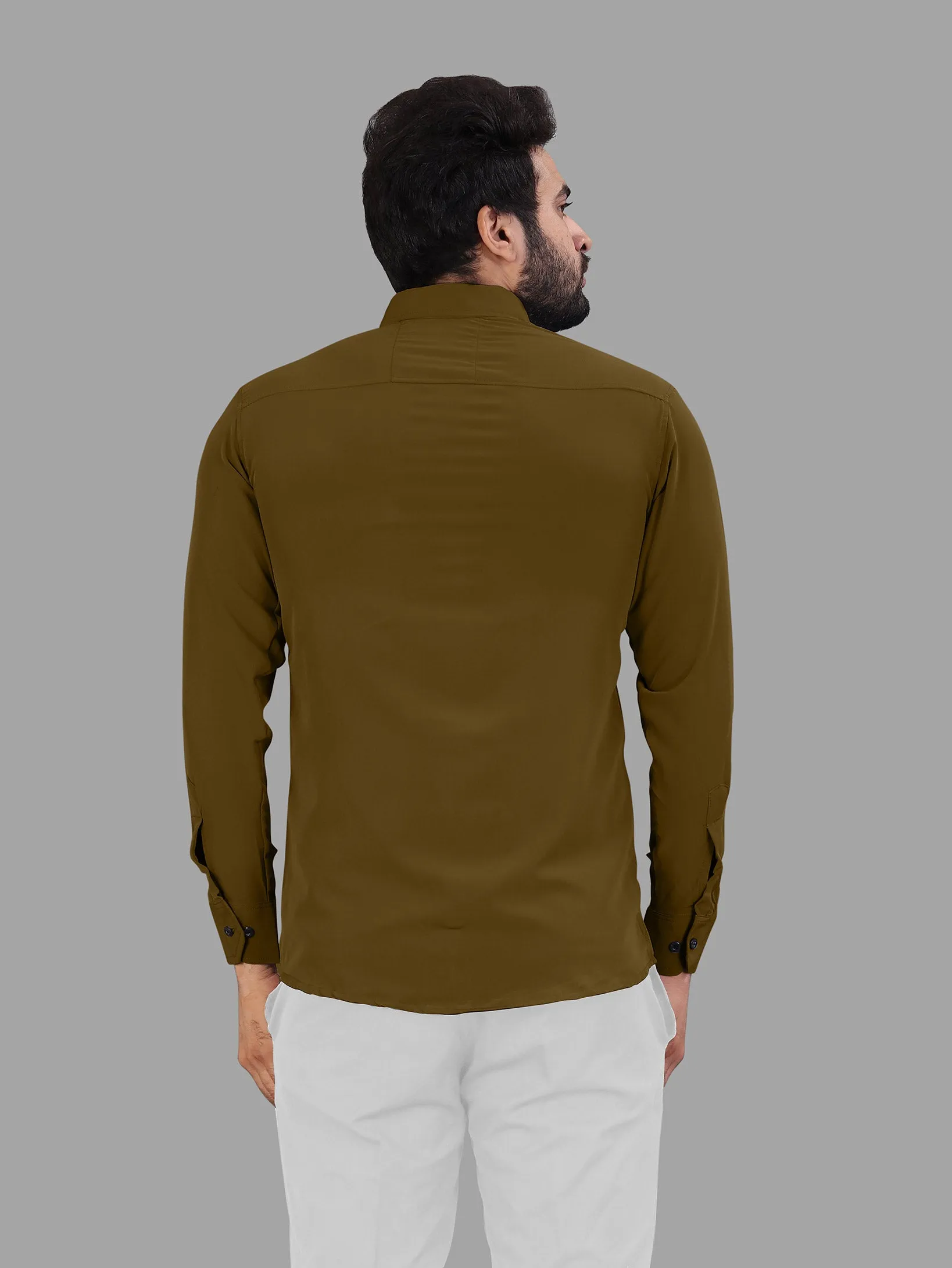 Dark Mustard Expandable Full Sleeve Shirt