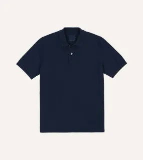 Dark Navy Piqué Cotton Polo Shirt