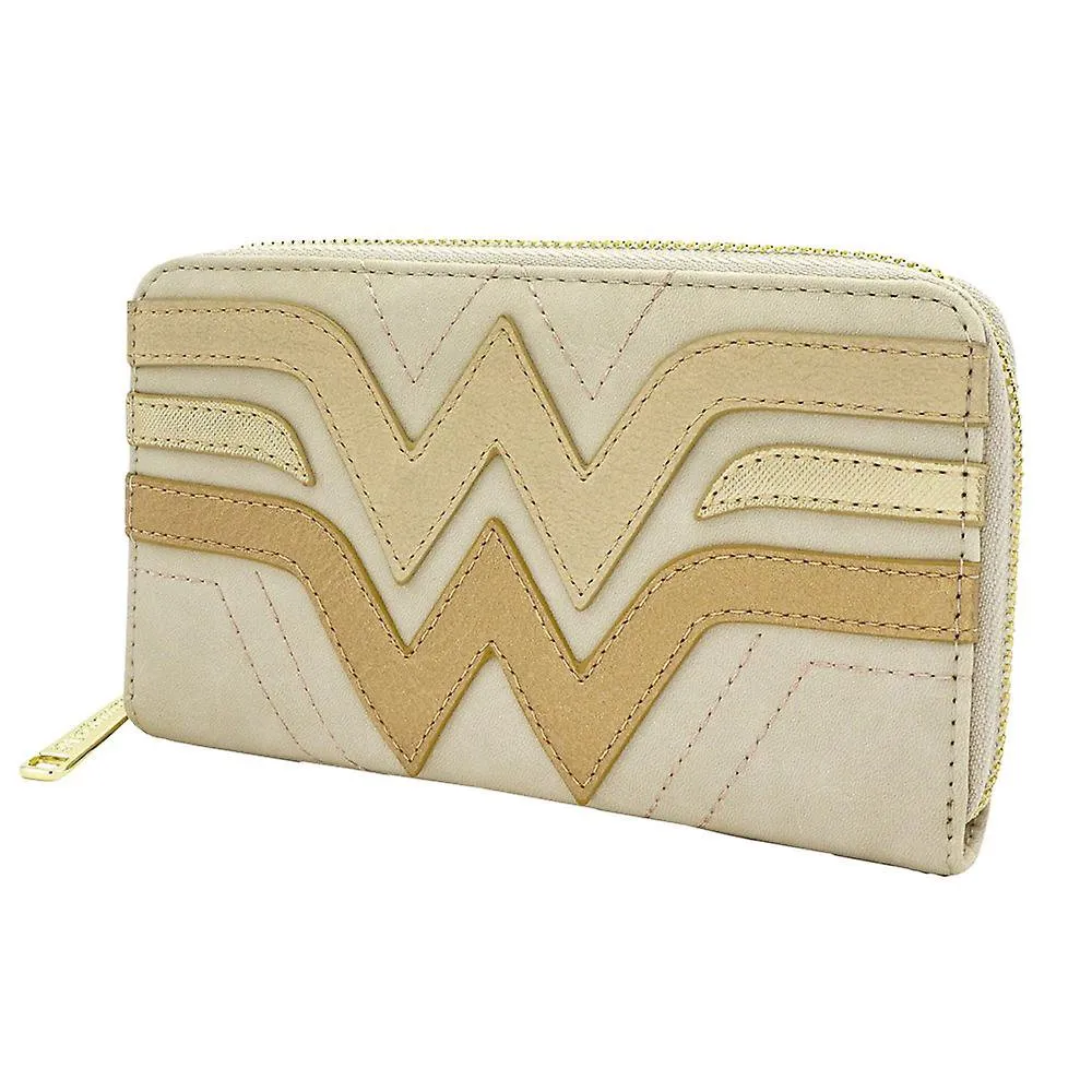 DC Comics Wonder Woman Gold Logo Mini Zip Wallet