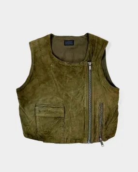 Diesel Utility Green Suede Vest 2000's