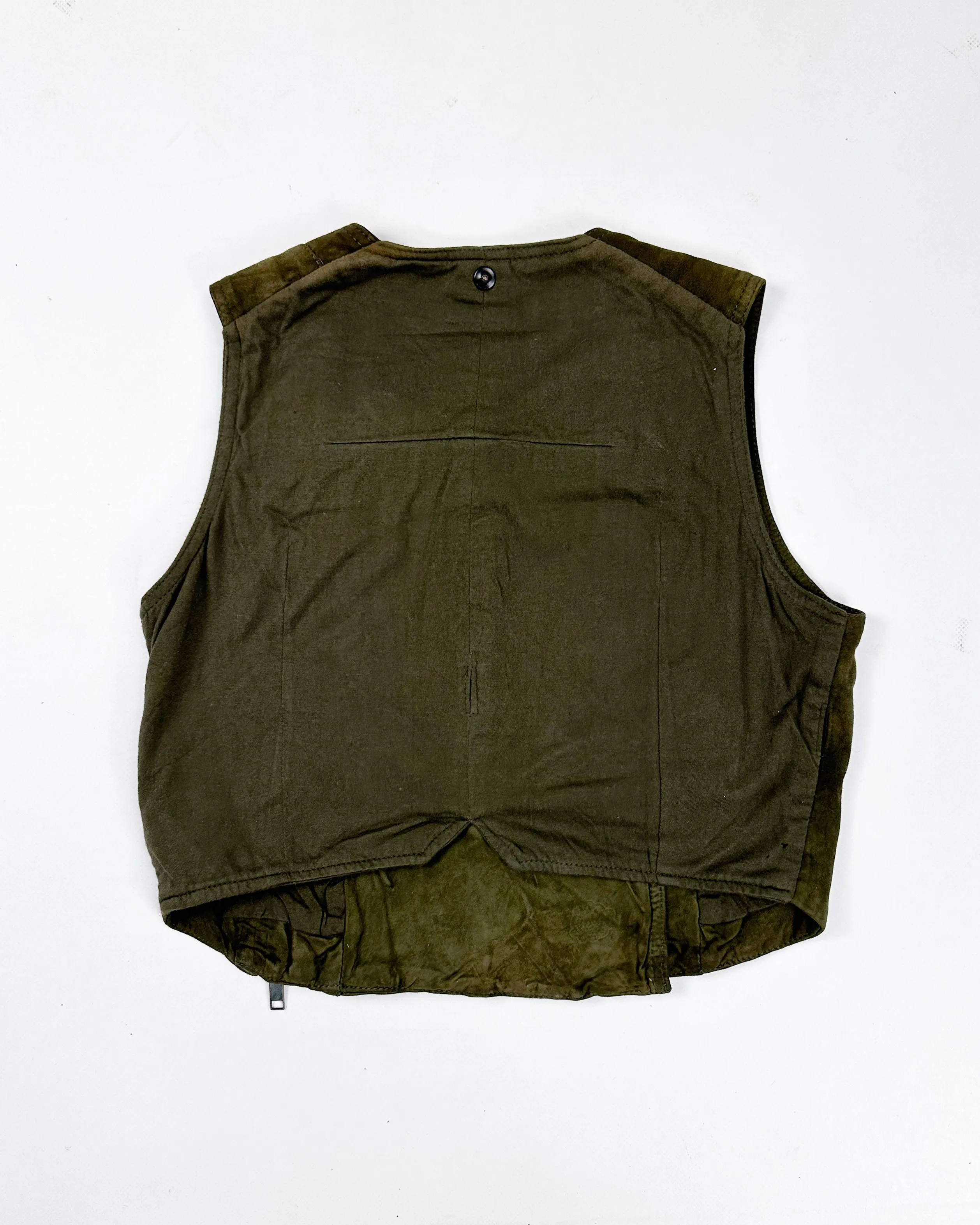 Diesel Utility Green Suede Vest 2000's