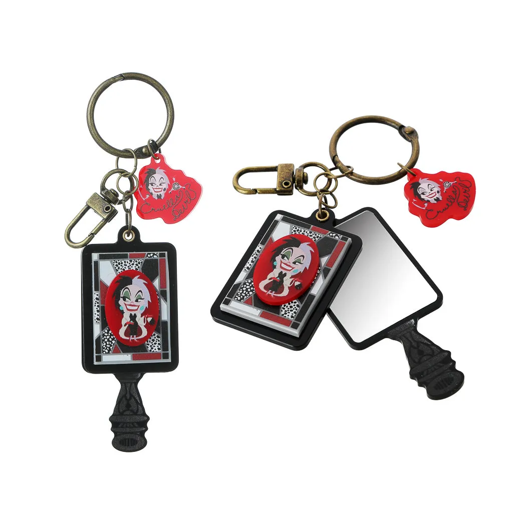 Disney Villains Collection Handheld Mirror Keychain(Cruella De Vil)