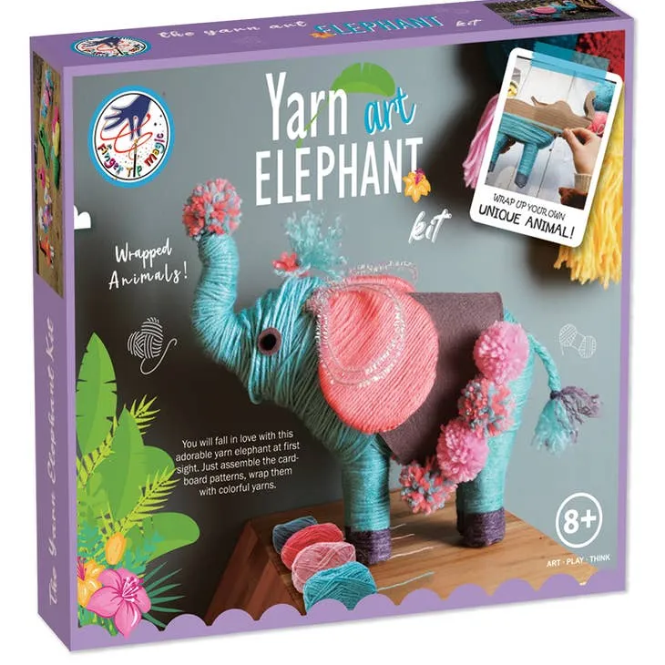 DIY Yarn Animal Art Kit-Elephant