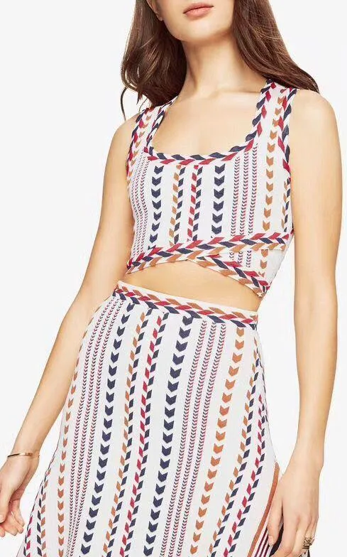 'Dominik' Chevron Top & Skirt Set