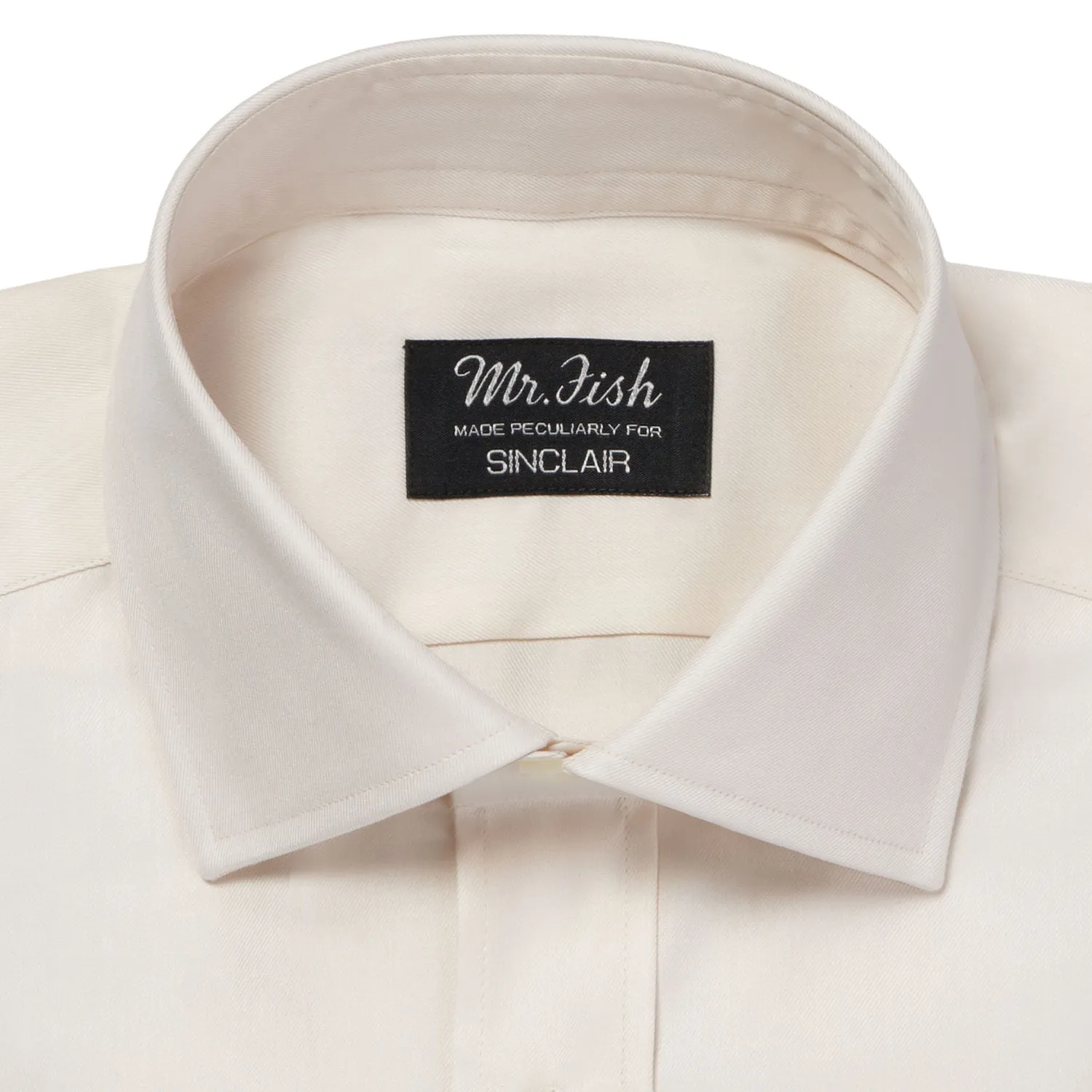 Ecru Fine Twill Cocktail Cuff Shirt