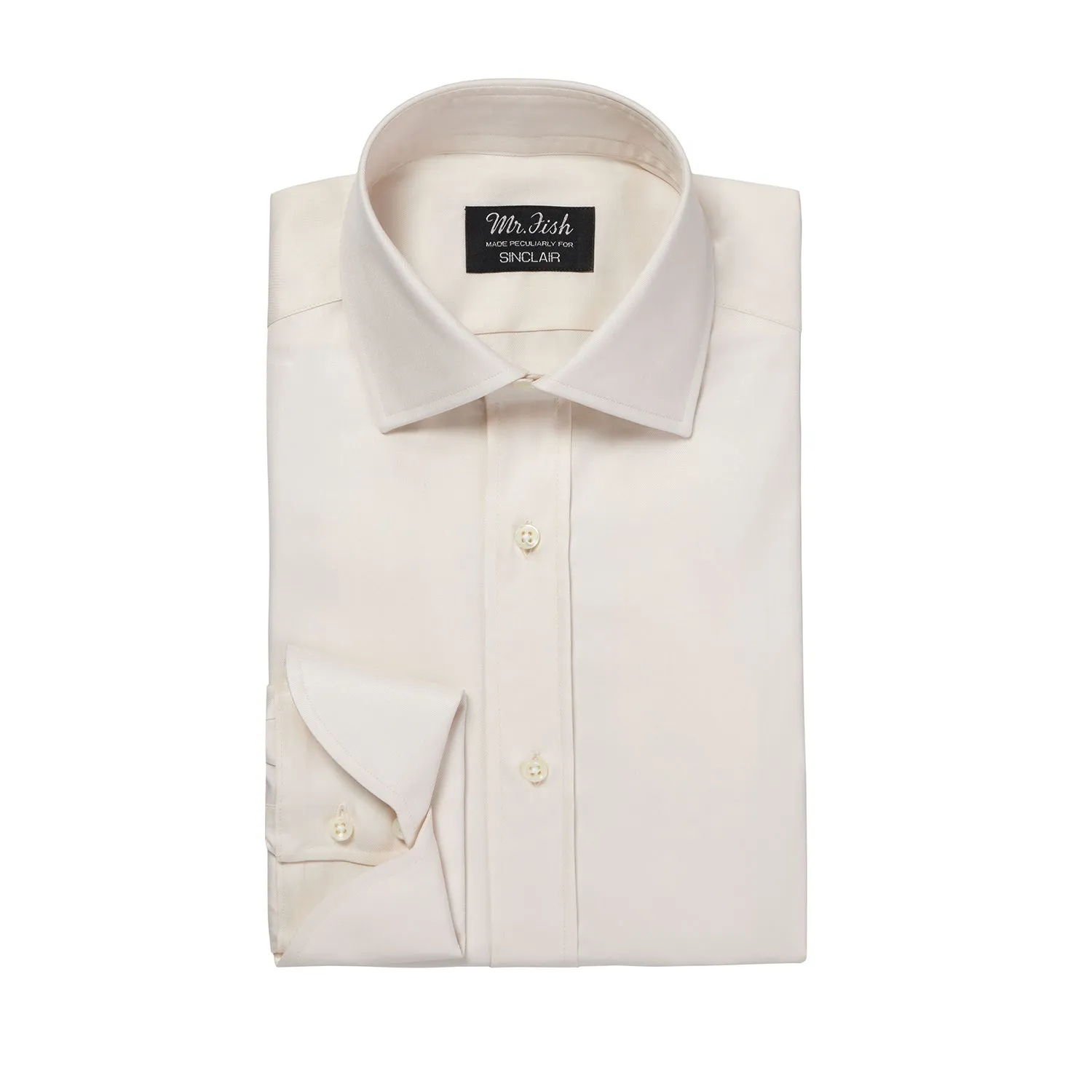 Ecru Fine Twill Cocktail Cuff Shirt