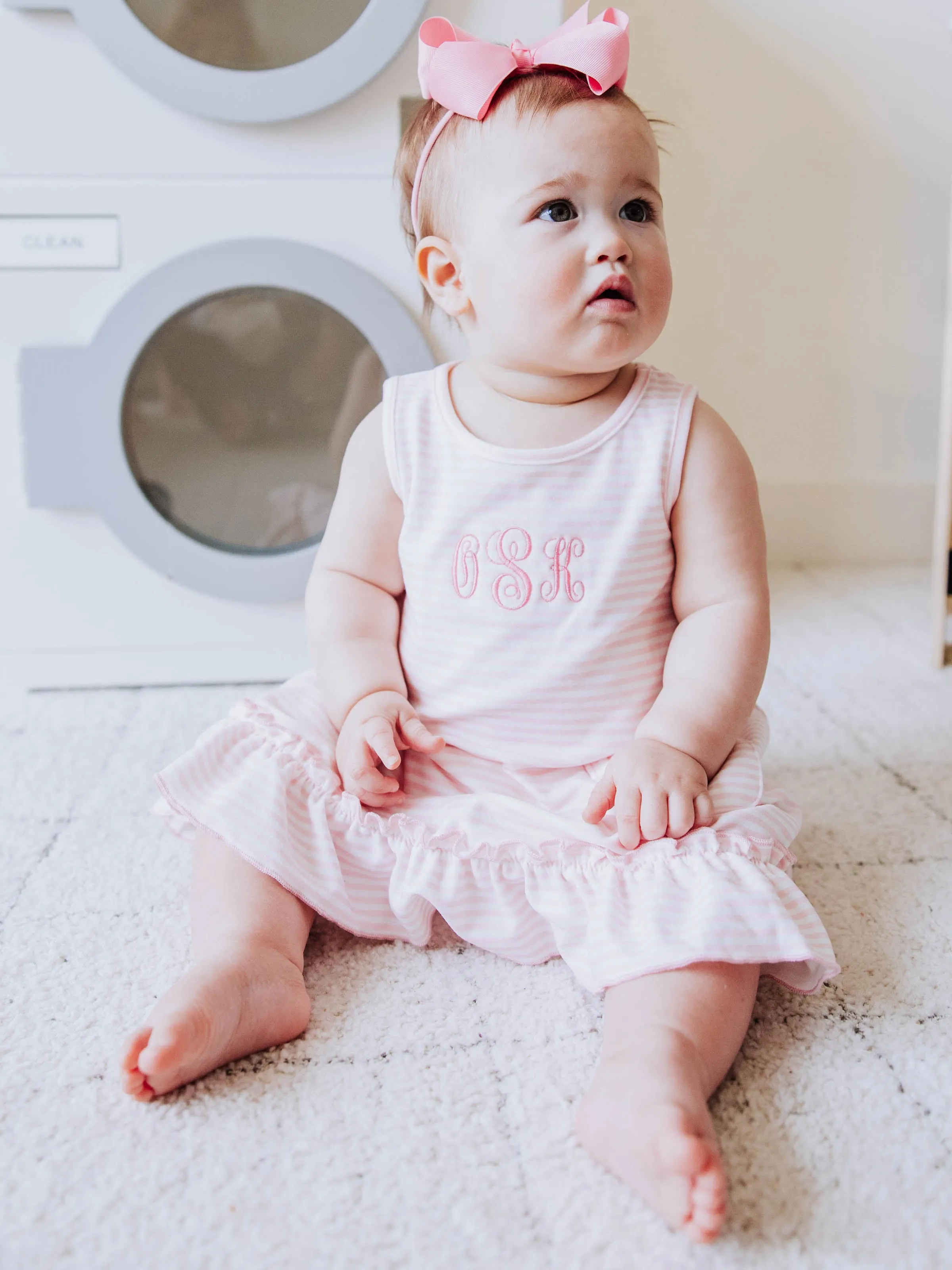 Everyday Play Dress - Little Pink Stripes