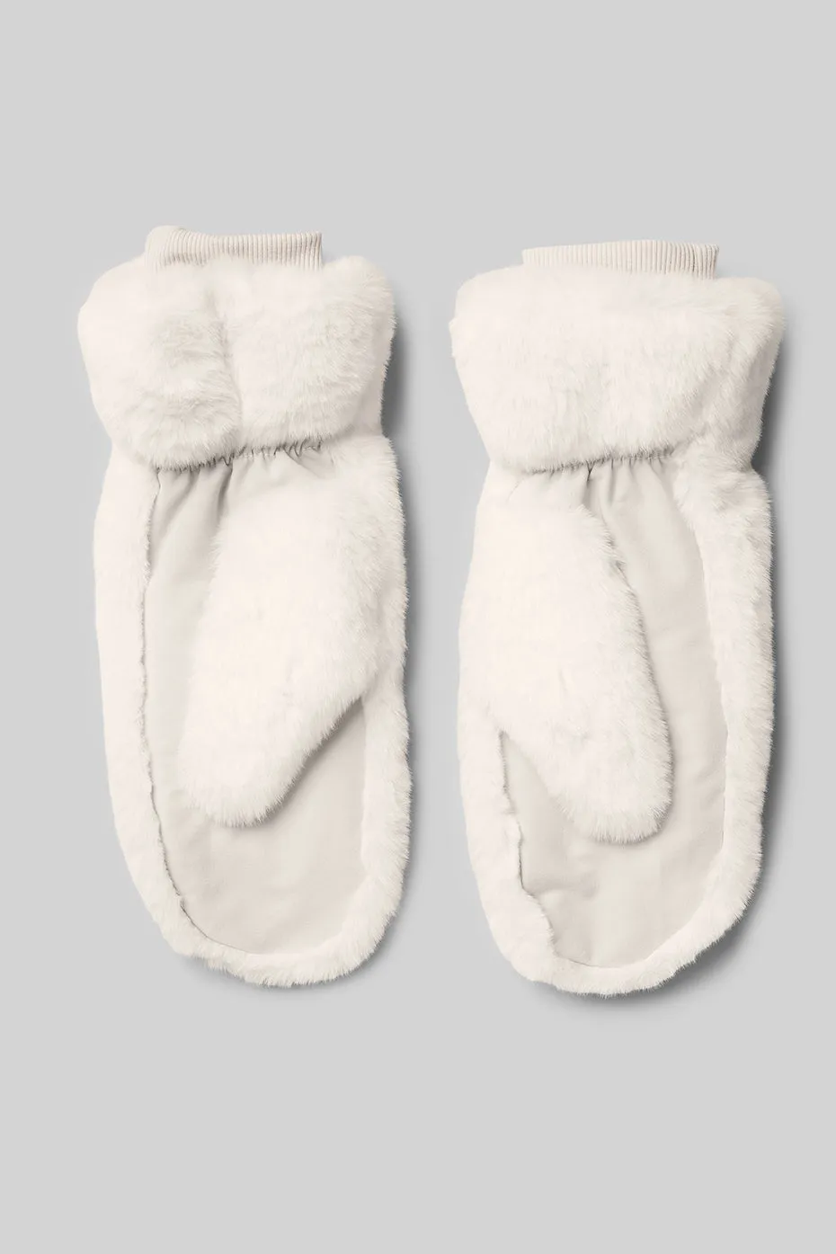 Faux Fur Mittens - Ivory