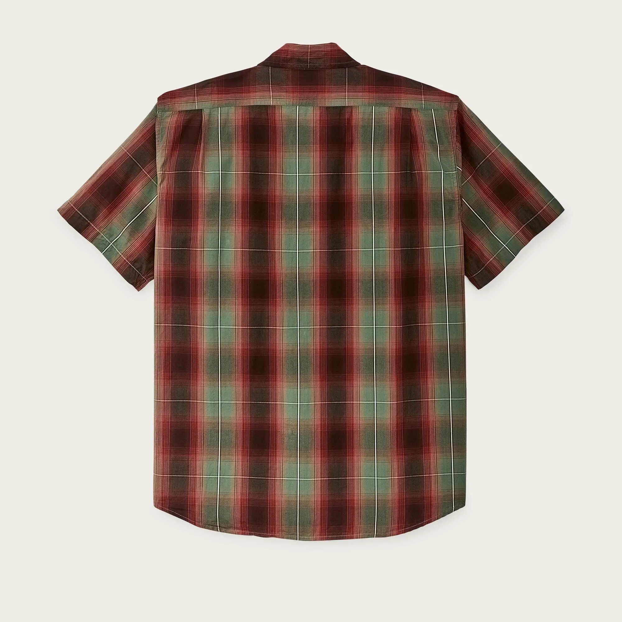 FILSON'S WASHED SHORT SLEEVE FEATHER CLOTH SHIRT