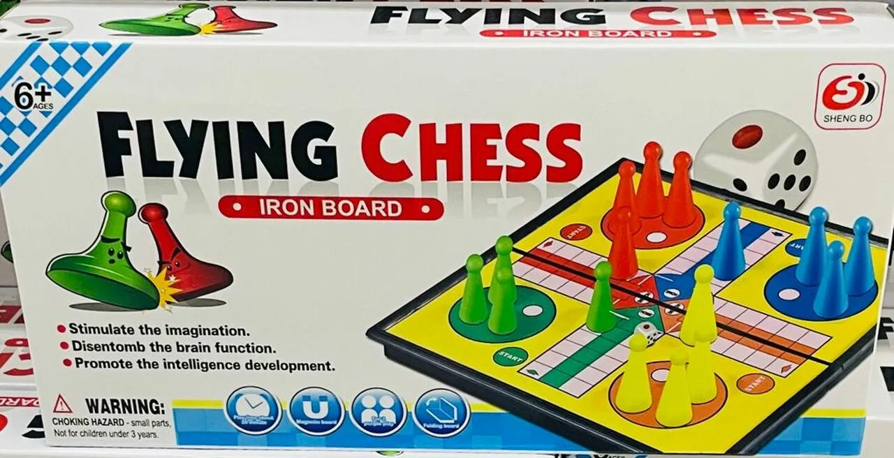 Flying Chess Iron Board Game For Kids