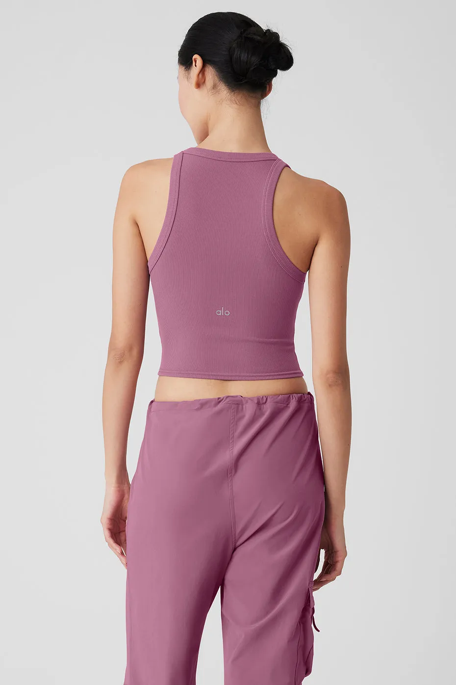 Goddess Ribbed Go-To Tank - Soft Mulberry