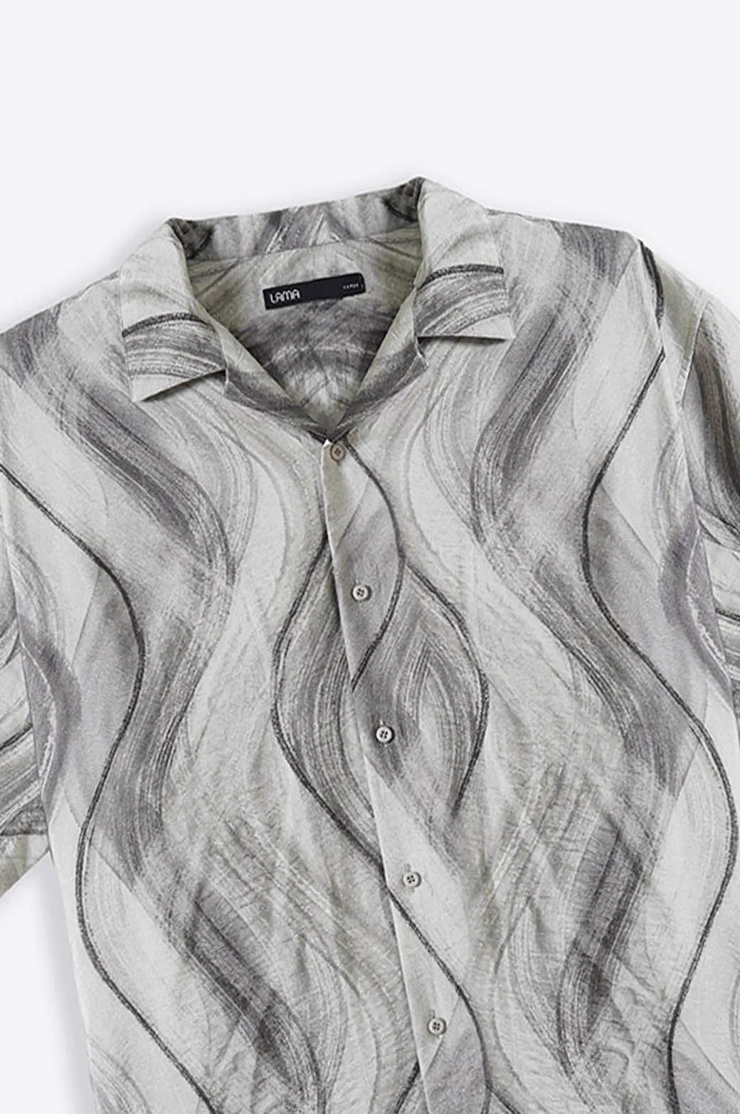 GRAPHITE PRINTED SAFARI SHIRT