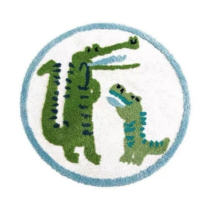 Green Dinosaur Rug