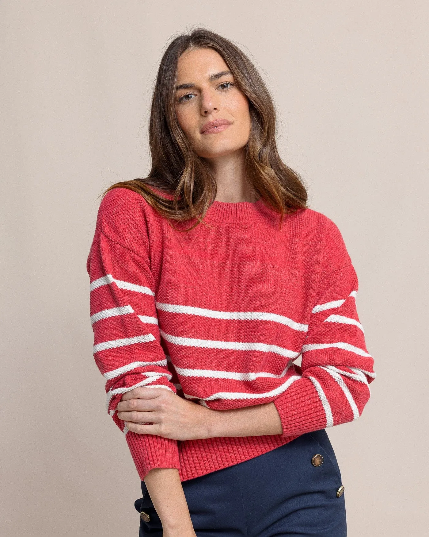 Haisley Stripe Crewneck Sweater