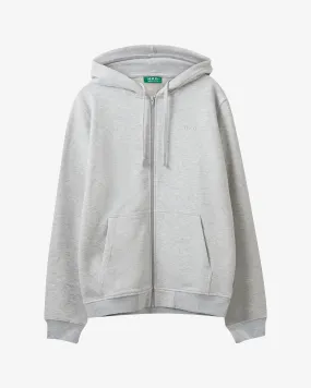 Happy Zip Hoodie - Lt. Grey Mel