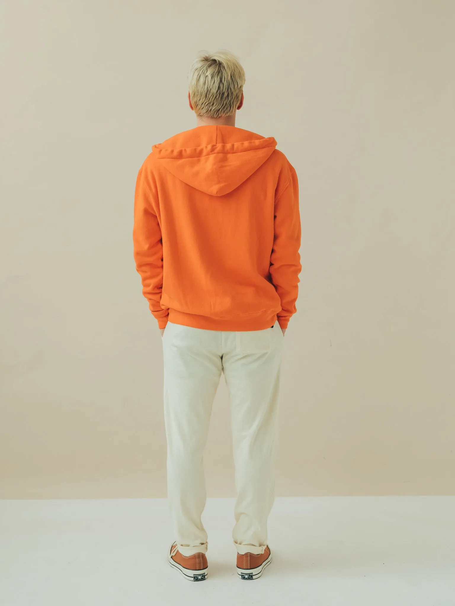 HOODIE ZIP TANGERINE