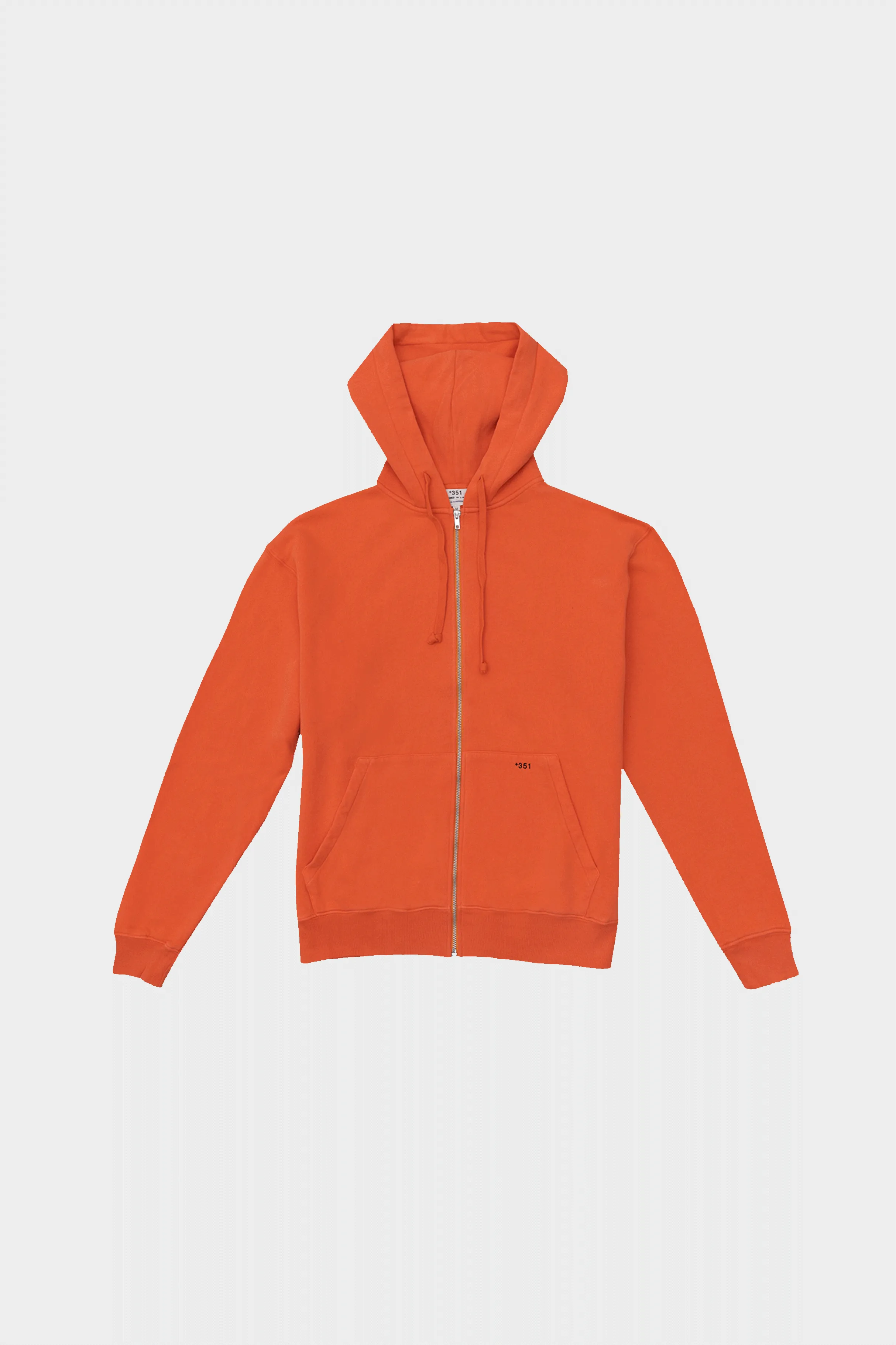 HOODIE ZIP TANGERINE