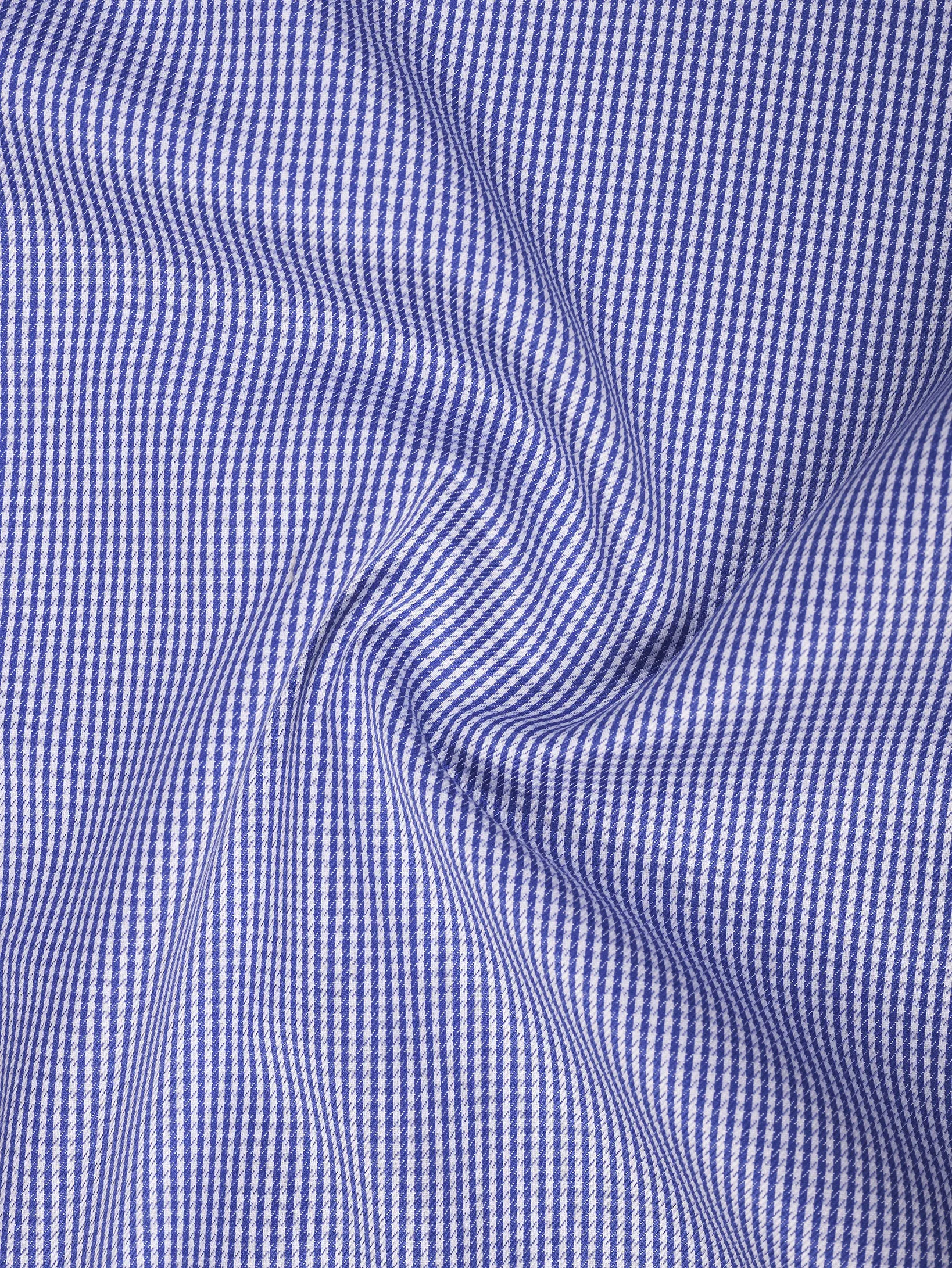 indigo shepherd check cotton shirt